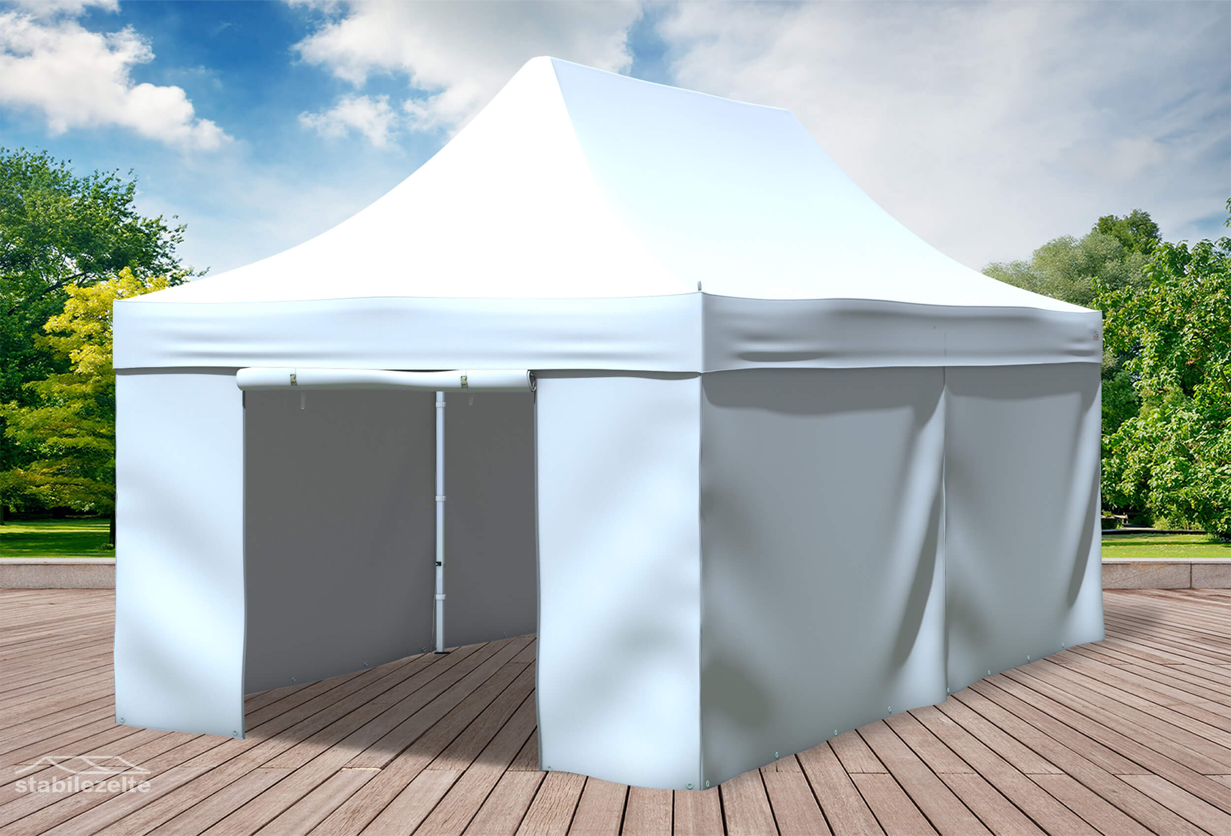 3x6 m Pop Up Gazebo, White