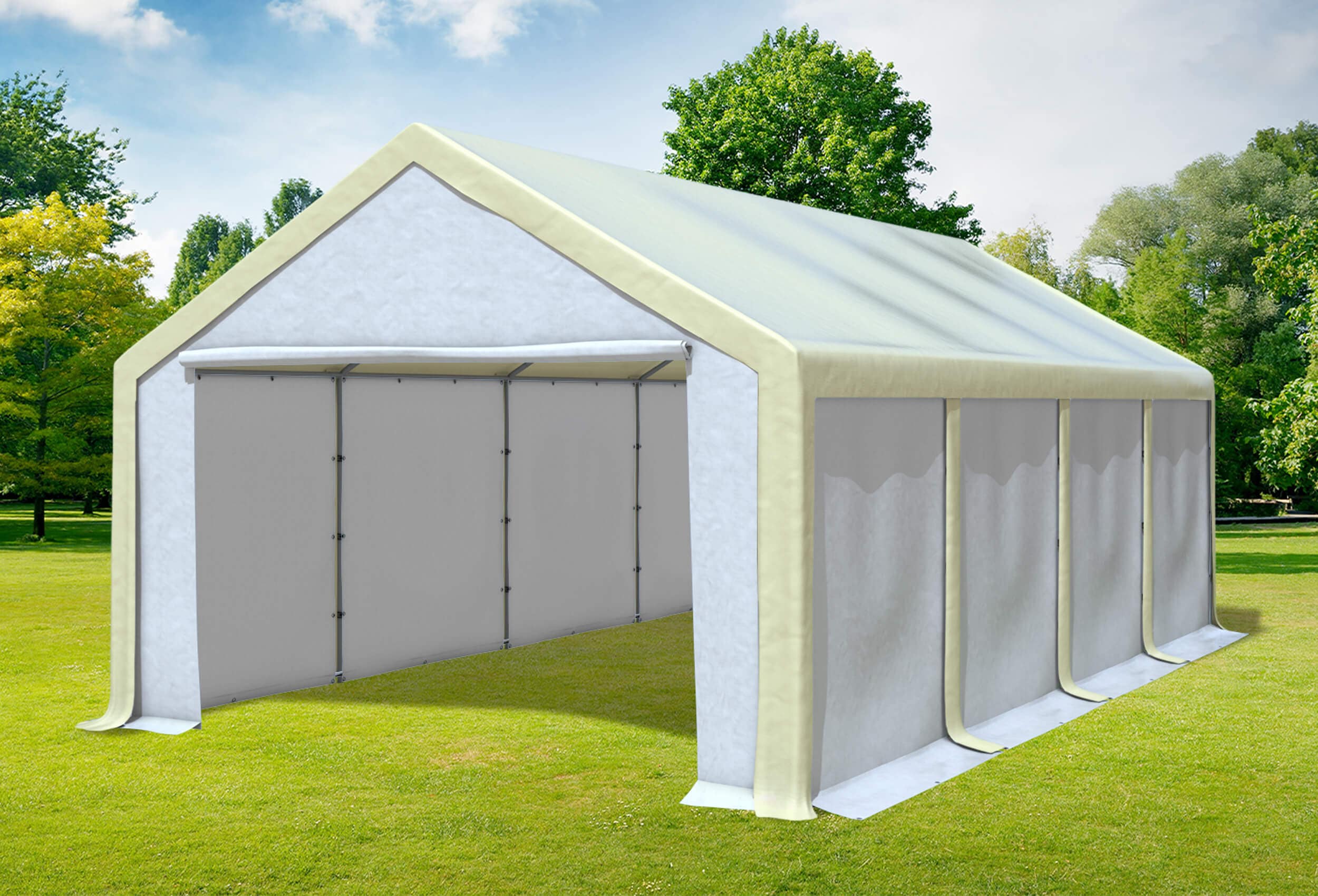 4x8 m Party tent / Marquee, PVC Beige White