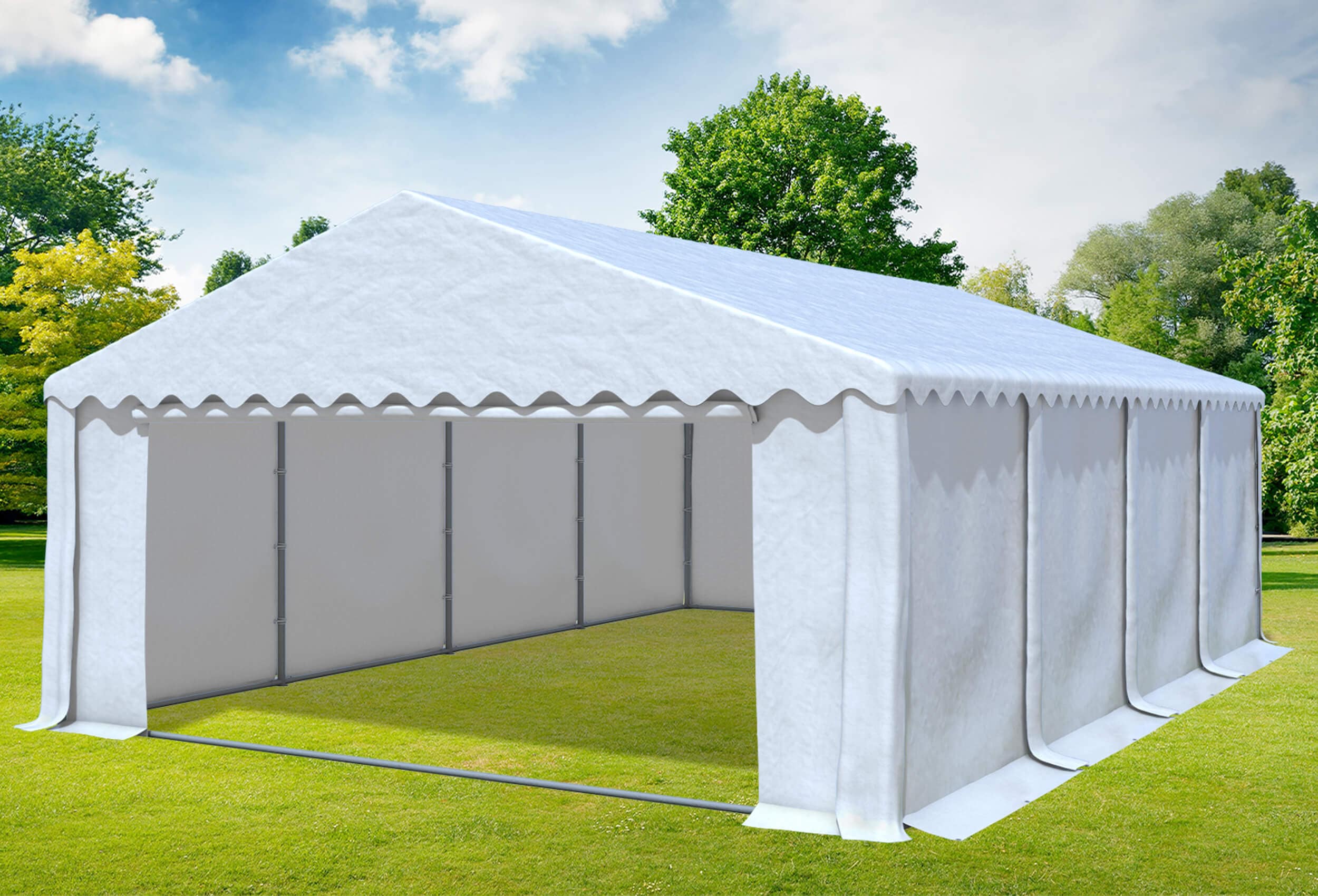 5x8 m Party tent / Marquee, PVC White
