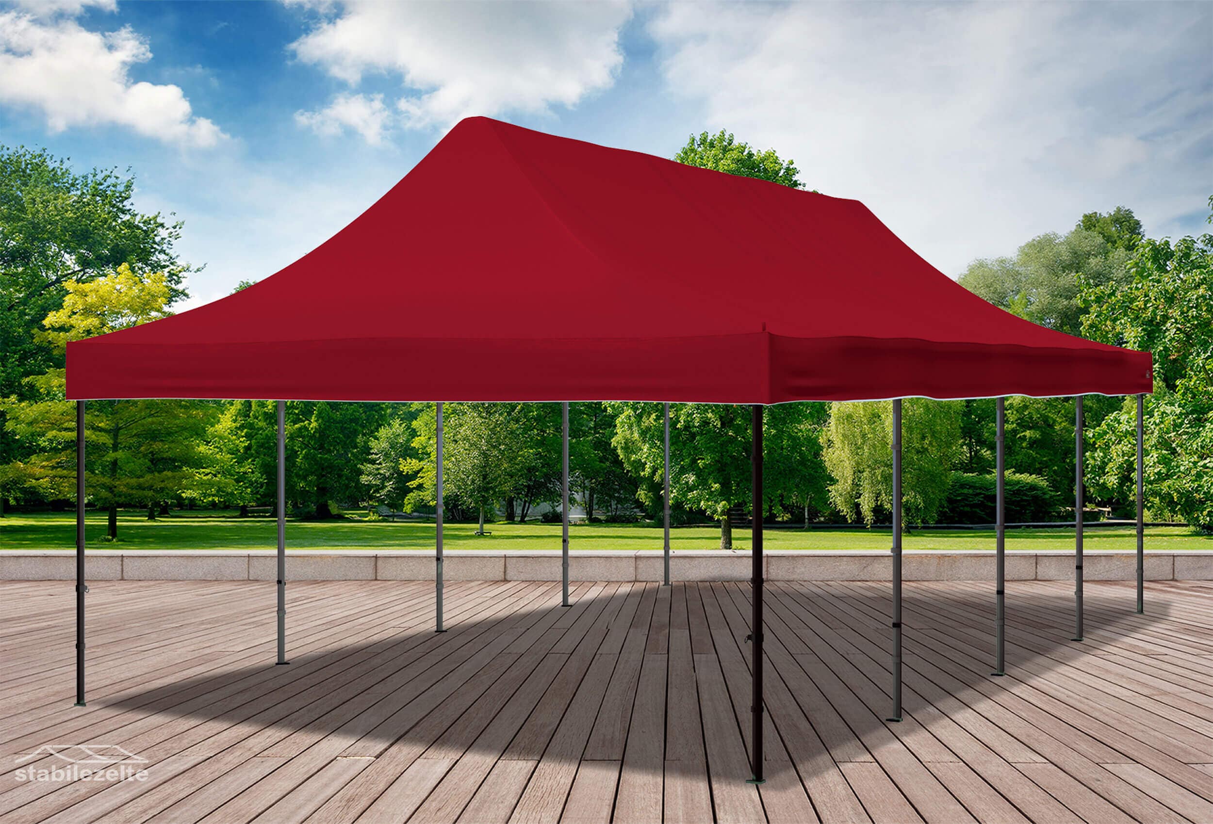 4x8 m Folding Tent Roof Tarpaulin Bordeaux