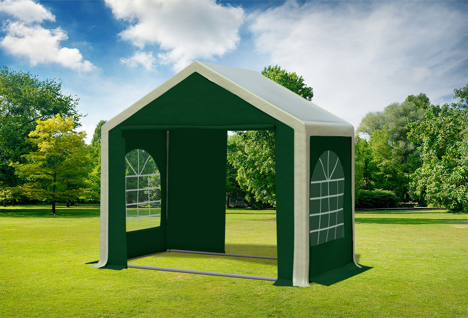 3x2 m Party tent / Marquee, PVC Brown Green