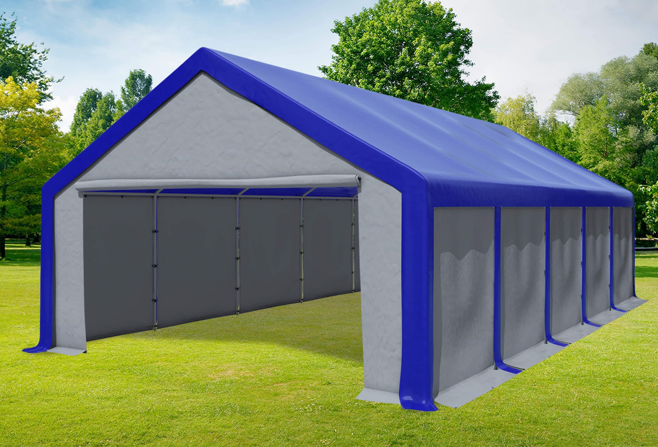 5x10 m Party tent / Marquee, PVC Blue Grey