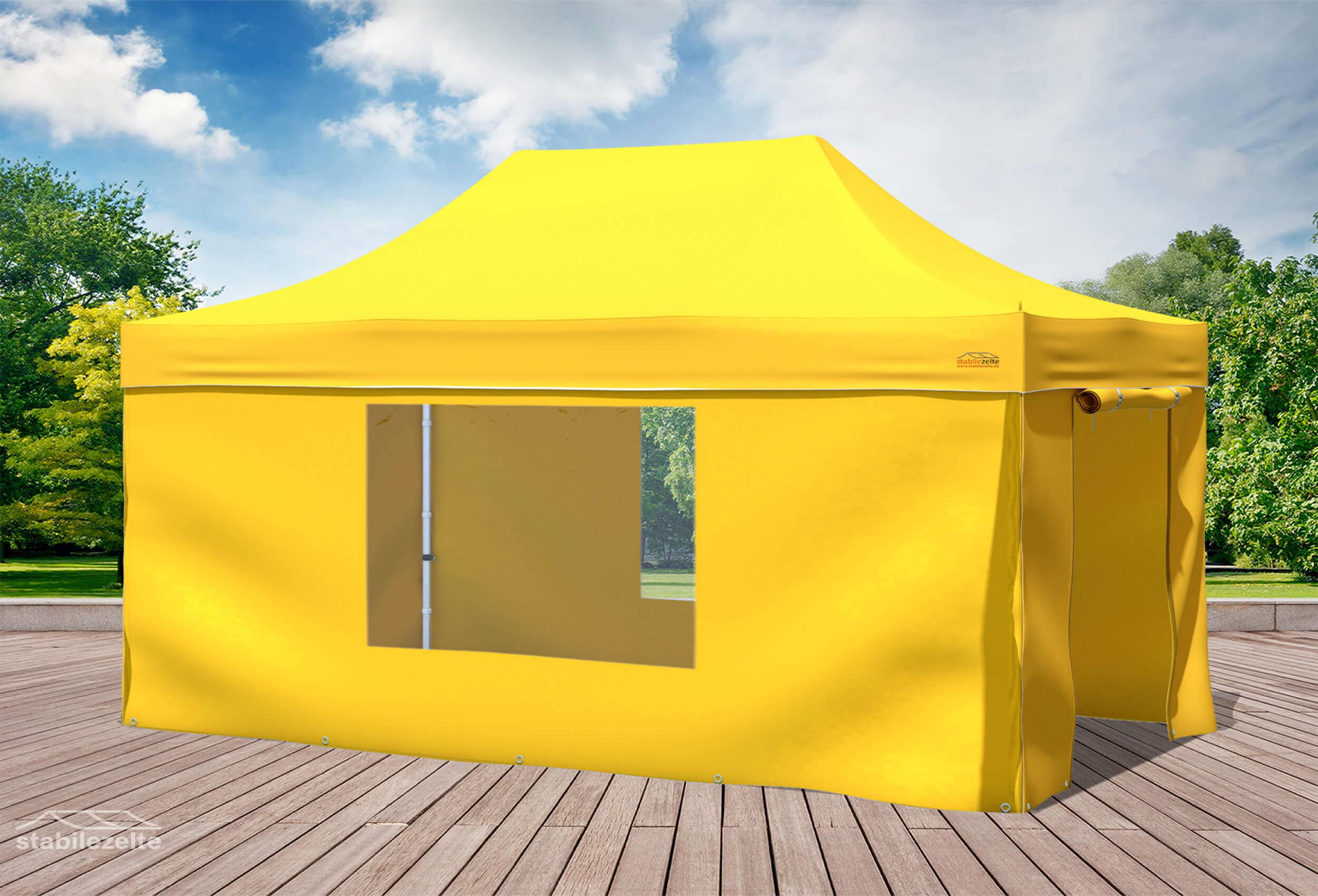 3x4.5 m Pop Up Gazebo, Yellow