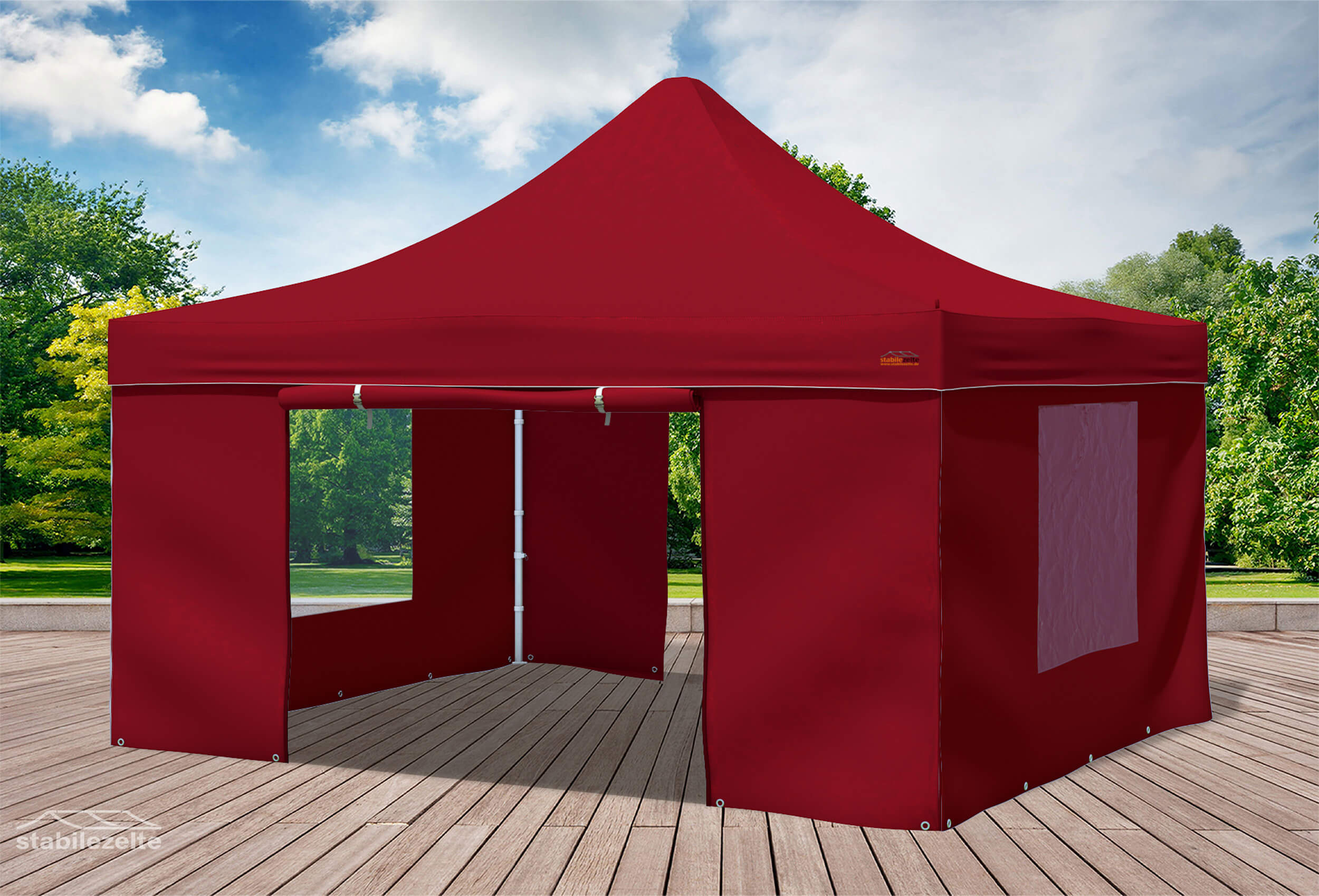 4x4 m Pop Up Gazebo, Bordeaux