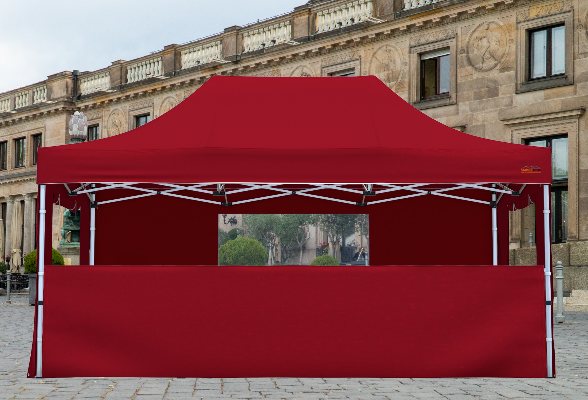 Folding tent half-wall SET 4 metres PROFESSIONAL BORDEAUX