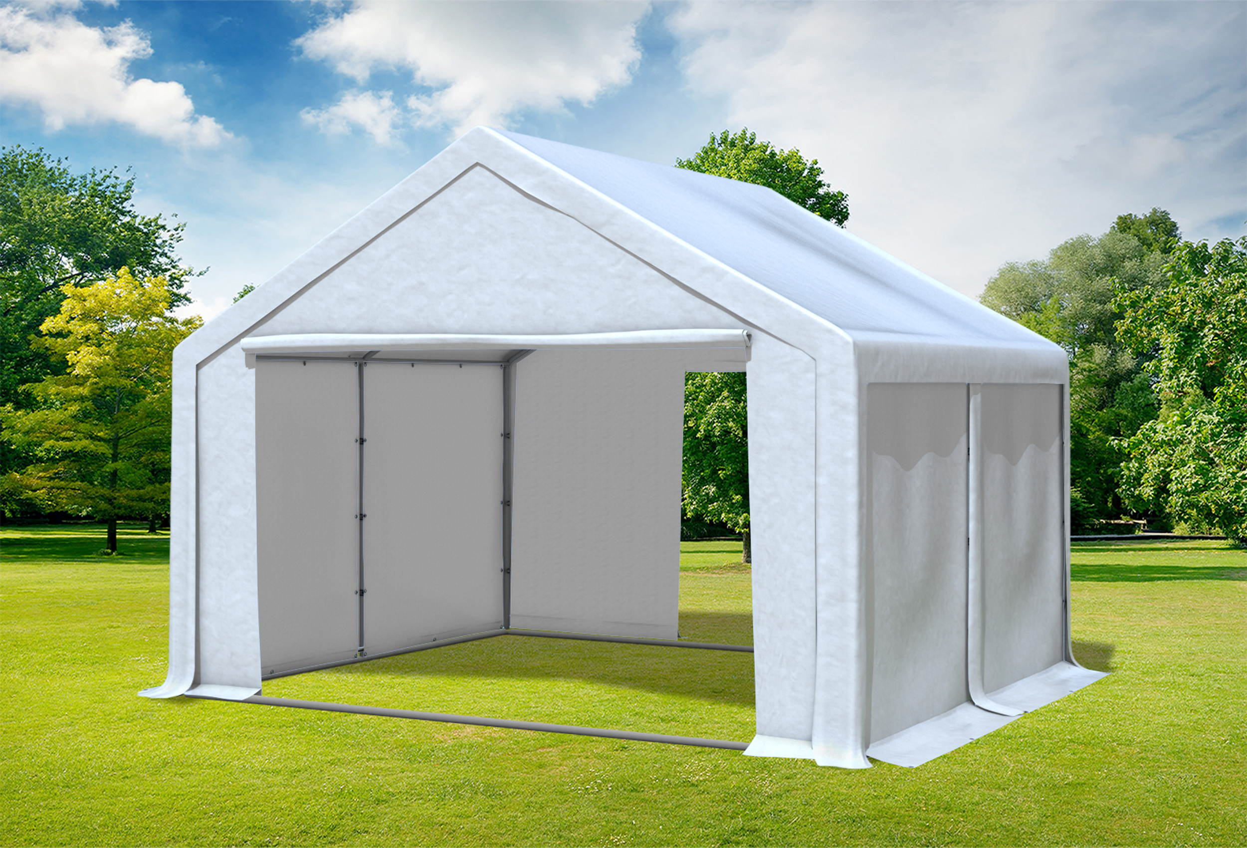 4x4 m Party tent / Marquee, PVC White