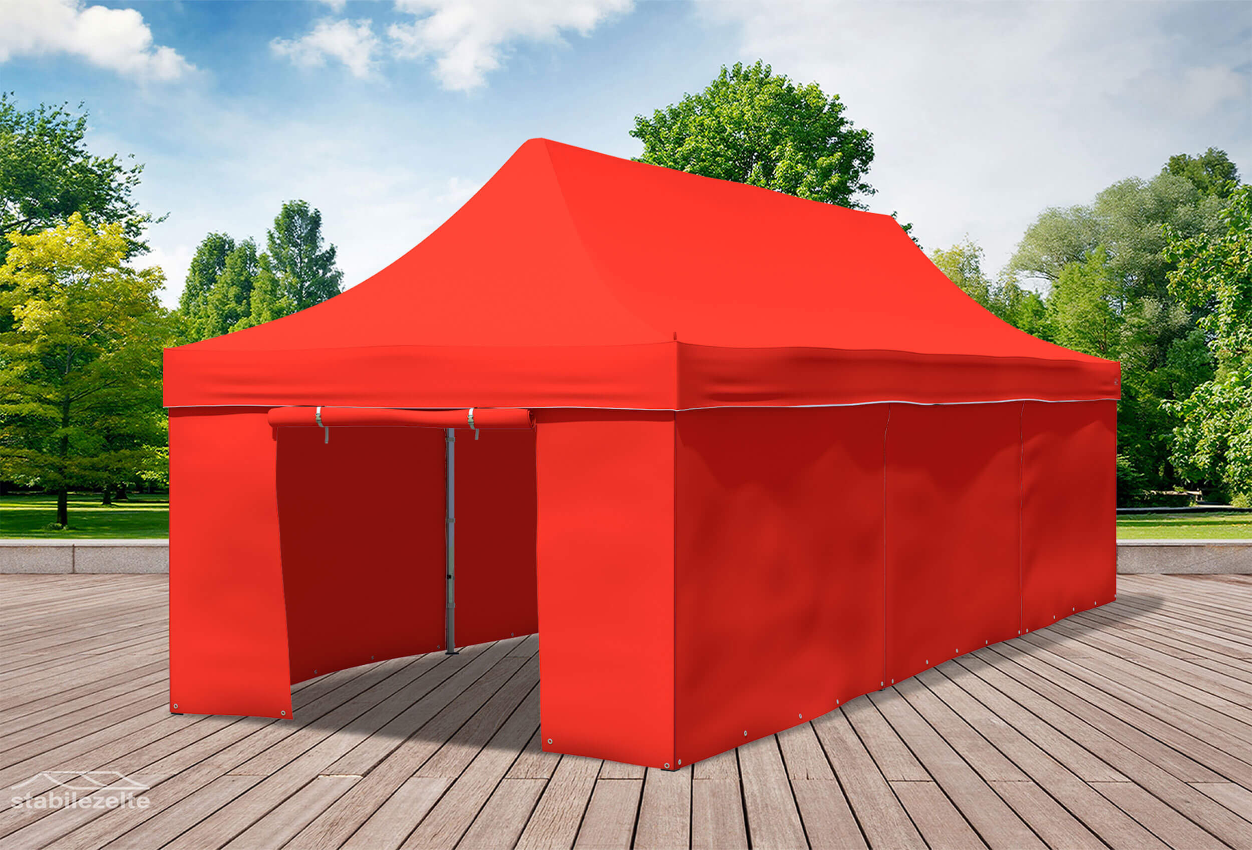 3x9 m Pop Up Gazebo, Red