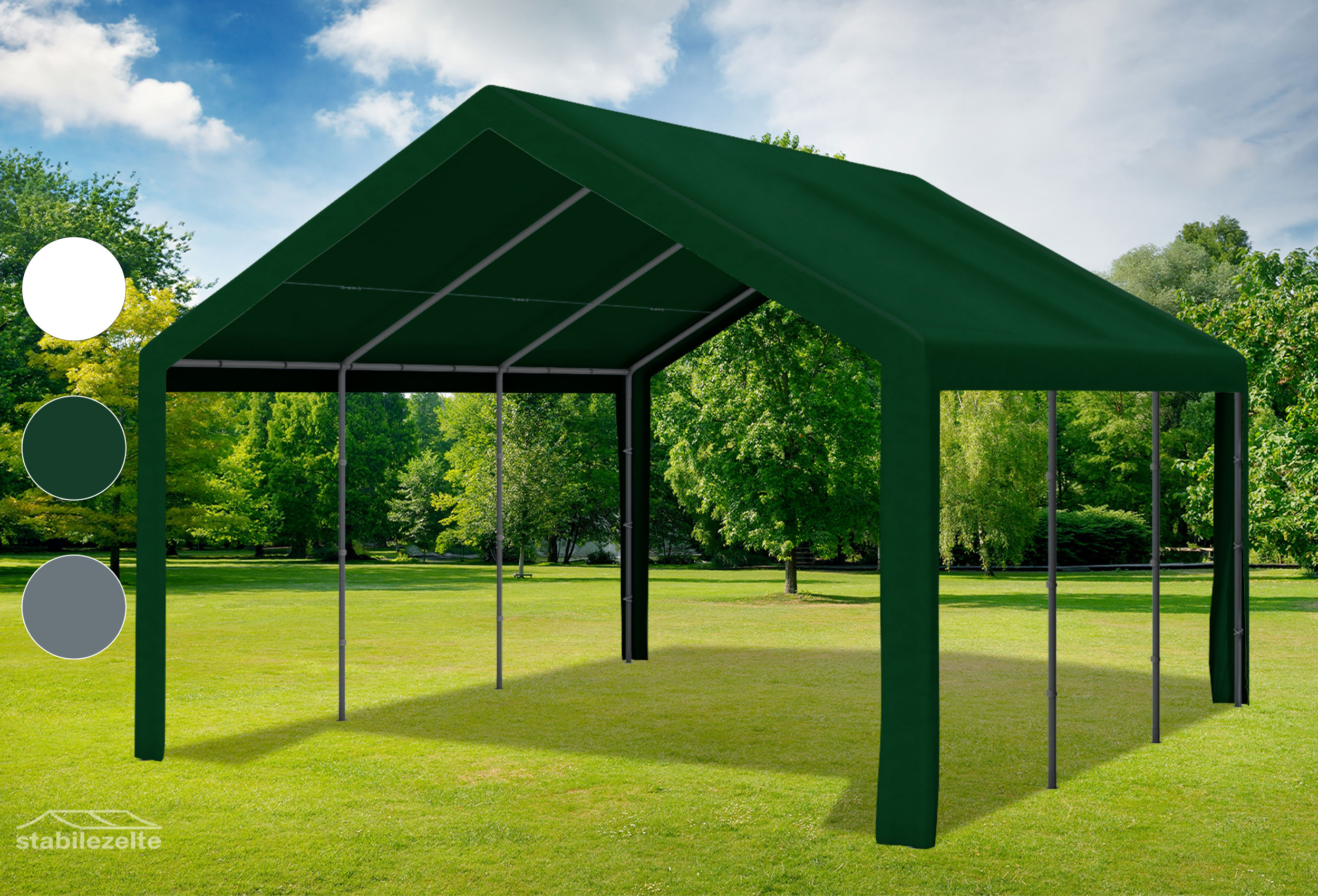 4x5 m Roof Tarpaulin PE incl. Accessories Green
