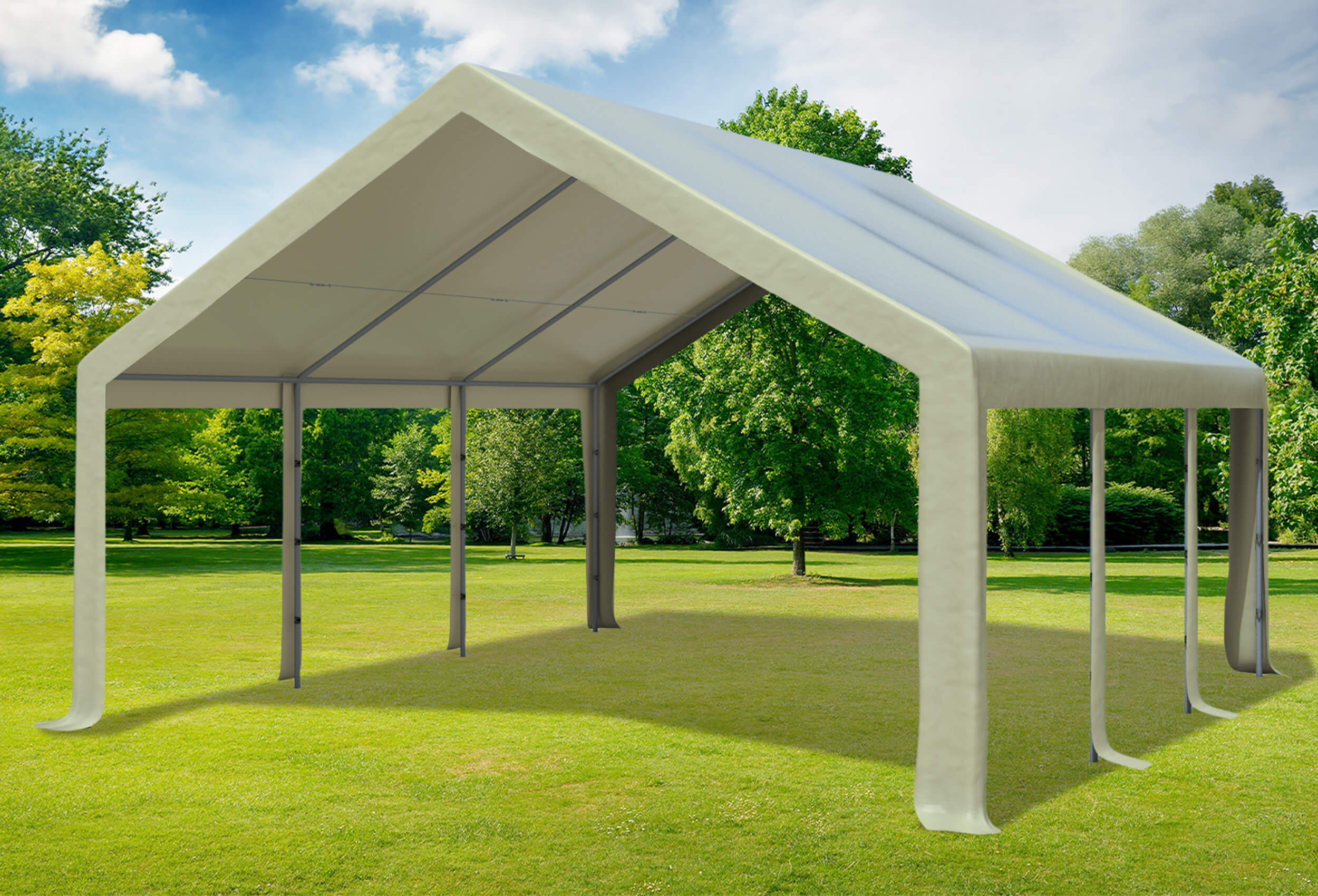 5x6 m PVC Roof Tarpaulin incl. Accessories Brown