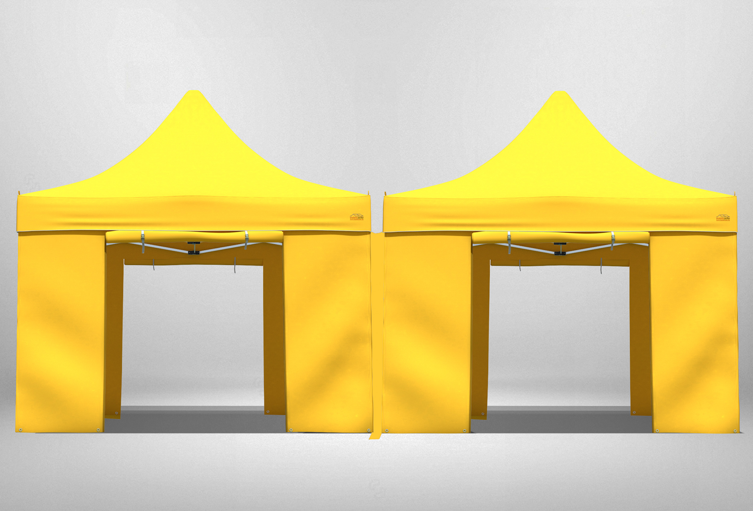 Folding tent rain gutter SET 3 metres PREMIUM YELLOW