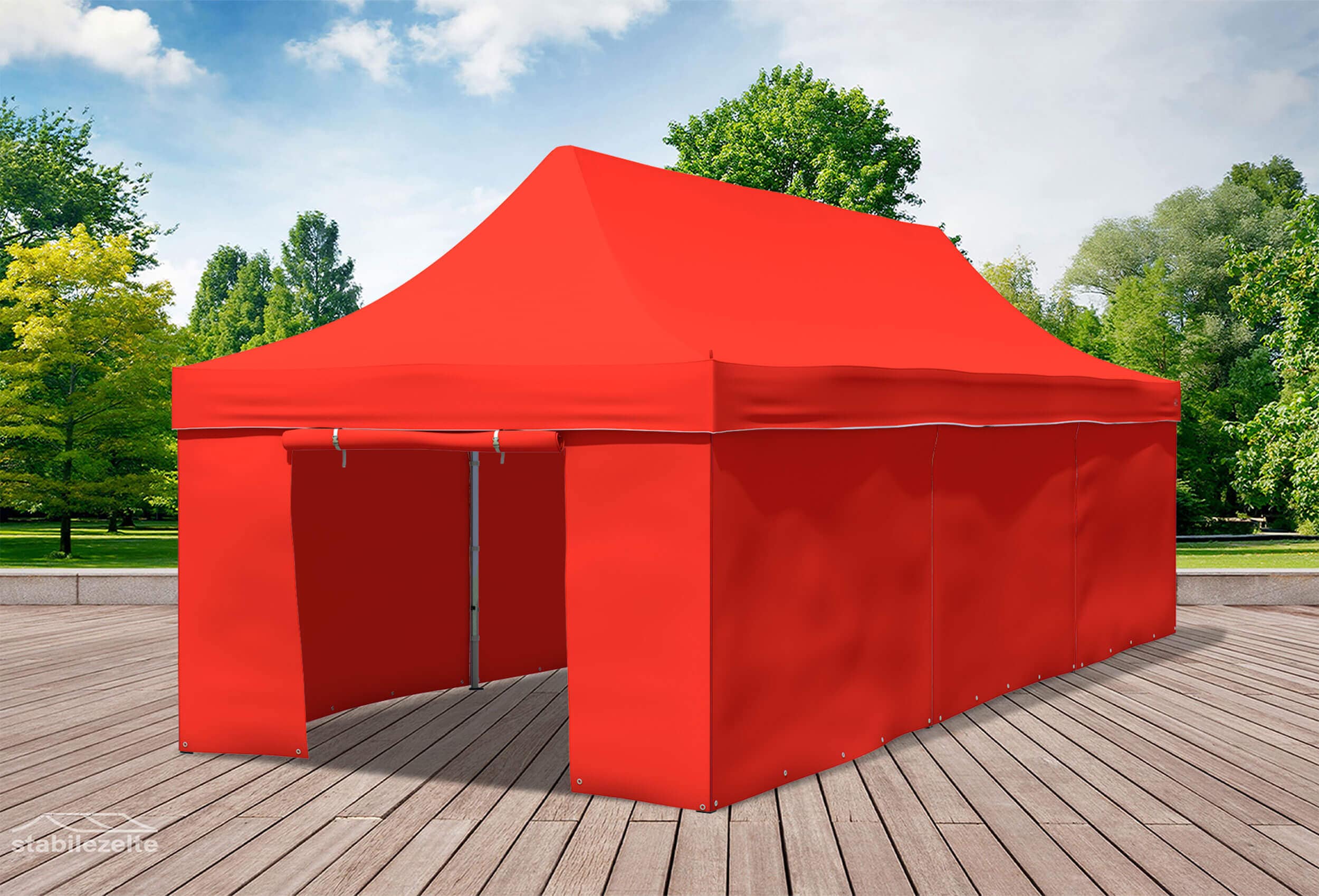 3x9 m Pop Up Gazebo, Red