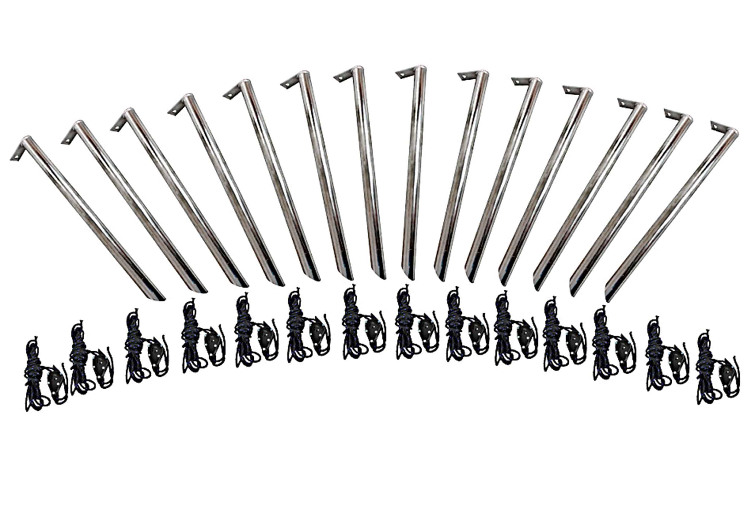 PremiumPlus guy set with tubular earth hooks & ratchets 28 pieces