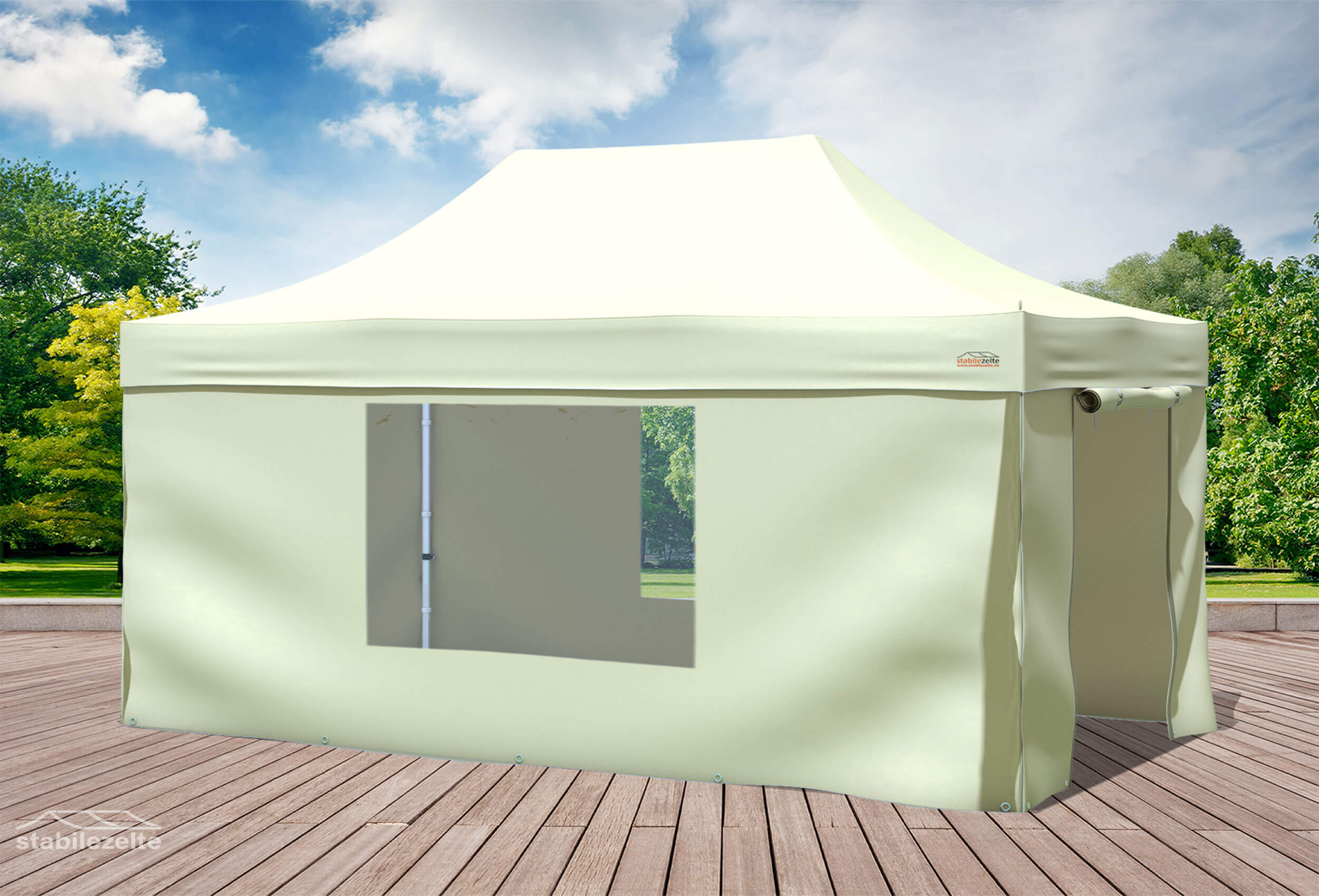 3x4.5 m Pop Up Gazebo, Beige
