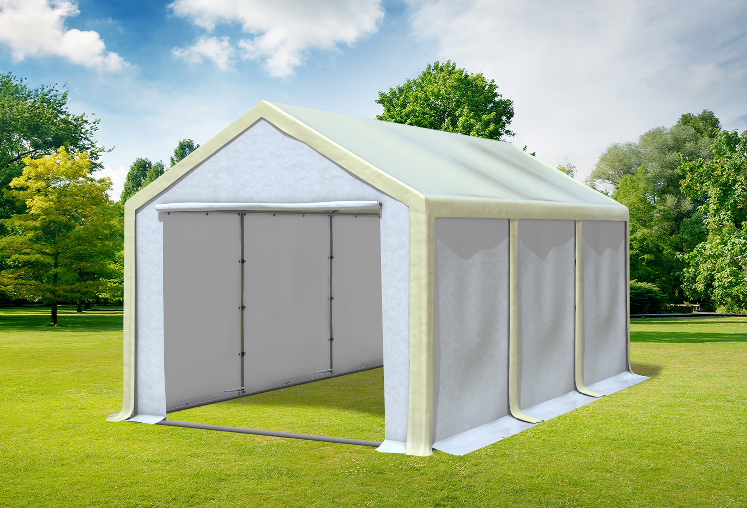 3x6 m Party tent / Marquee, PVC Beige White