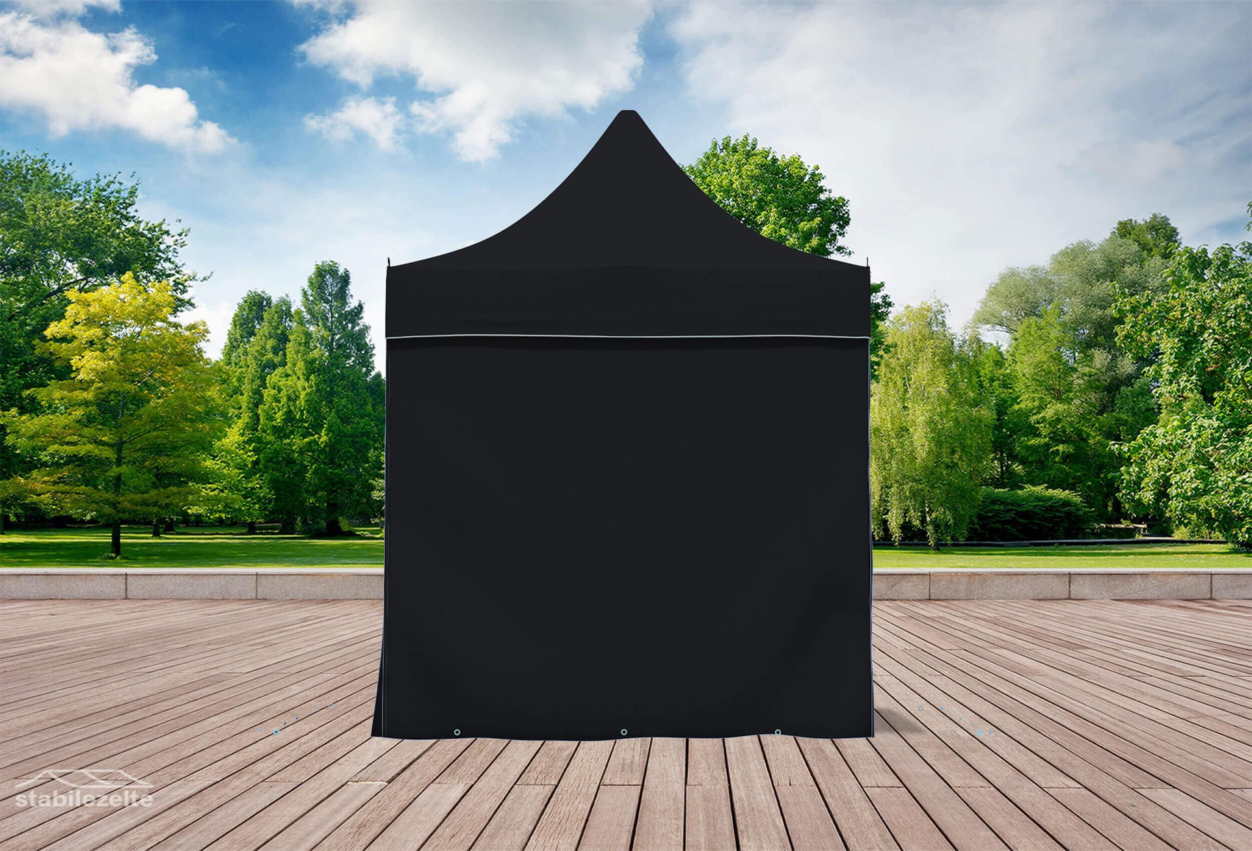 Folding tent side panel CLOSED 2 metres BLACK