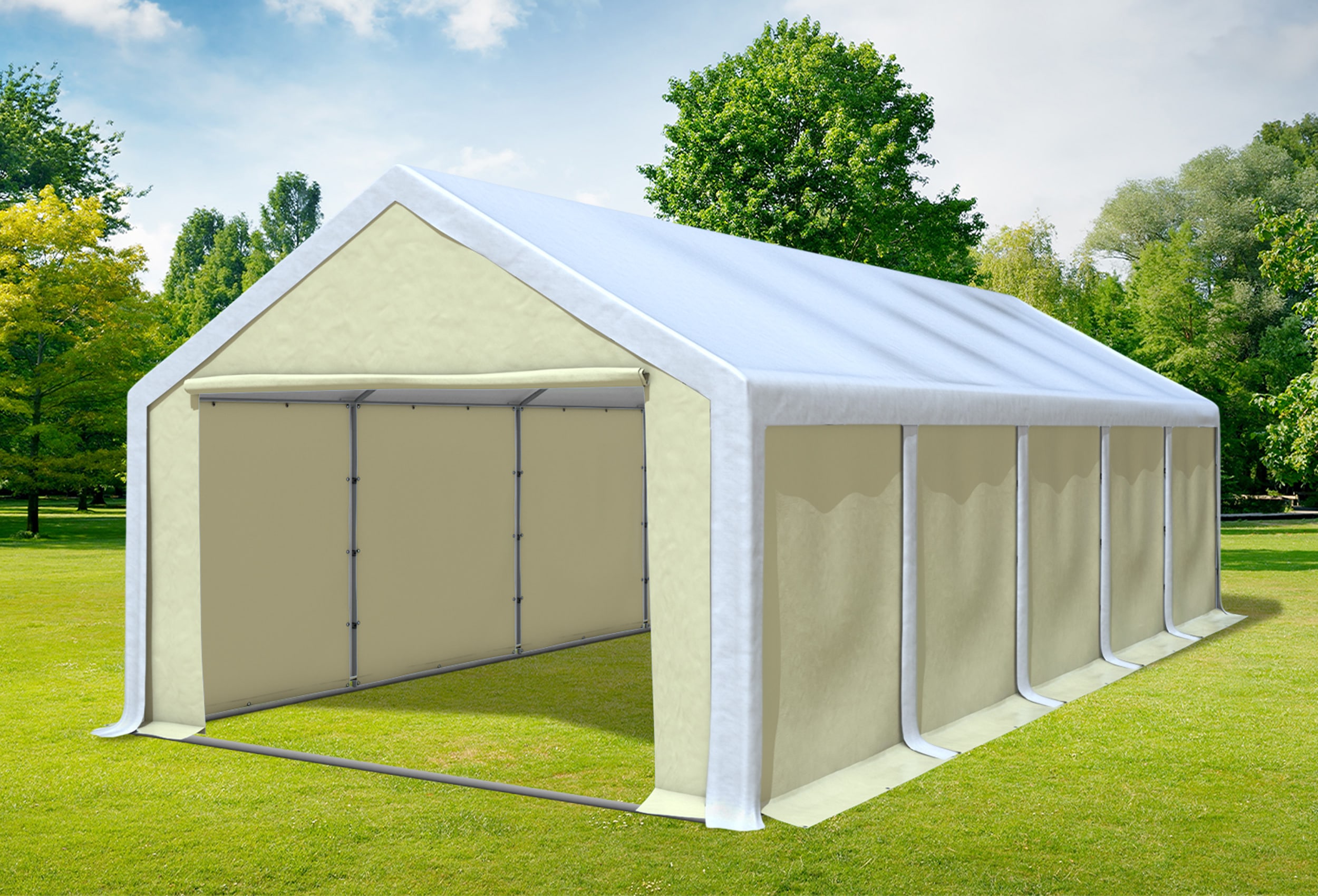 4x10 m Party tent / Marquee, PVC White Beige