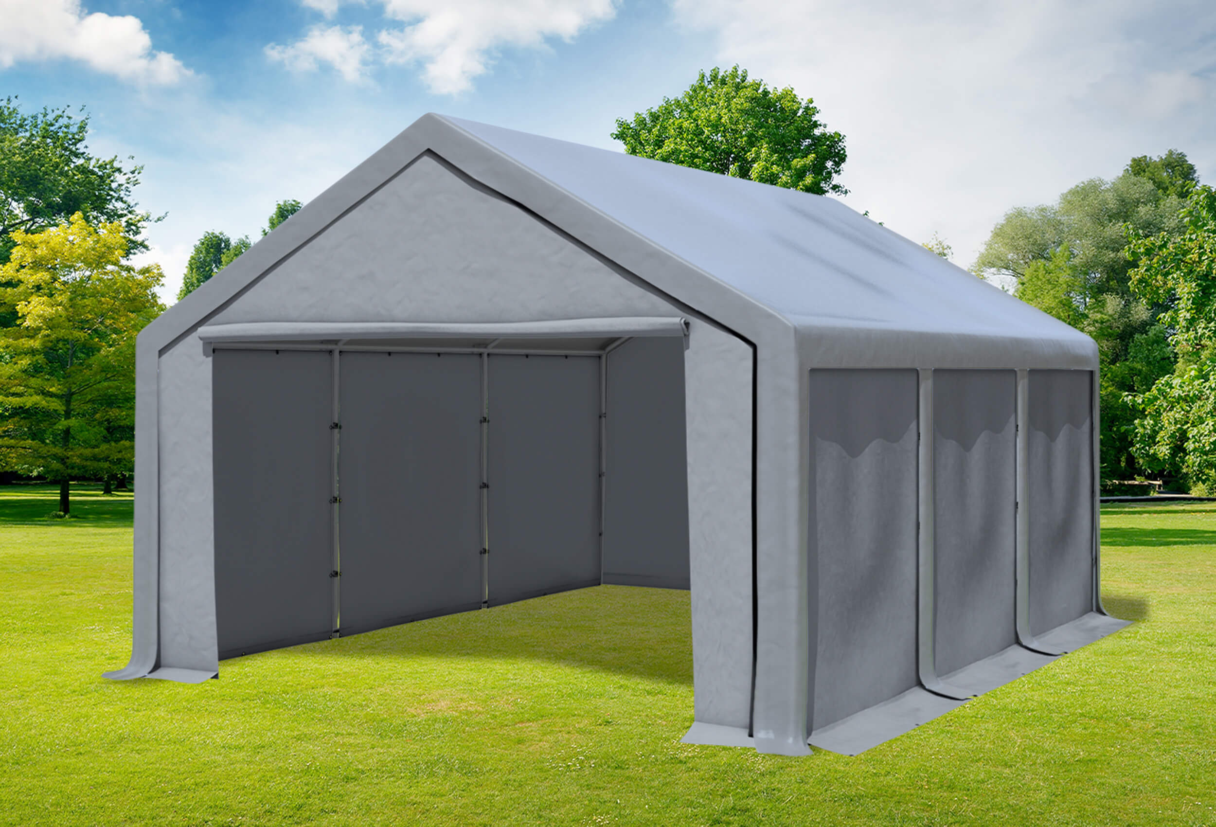 4x6 m Party tent / Marquee, PVC Grey