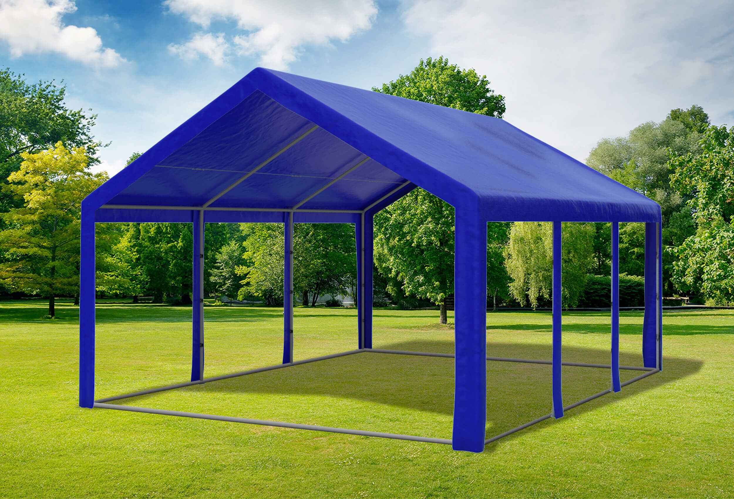 4x6 m Party tent / Marquee, PE Blue