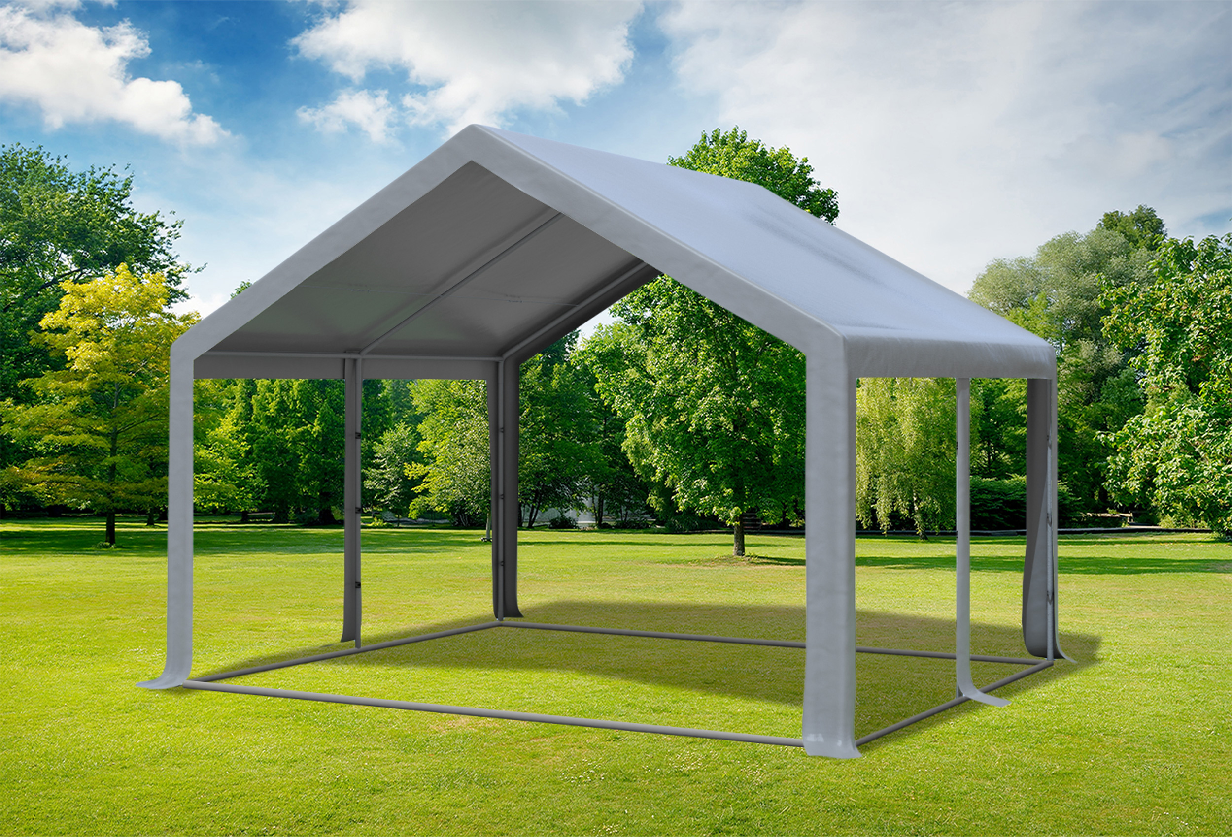 4x4 m Party tent / Marquee, PVC Grey