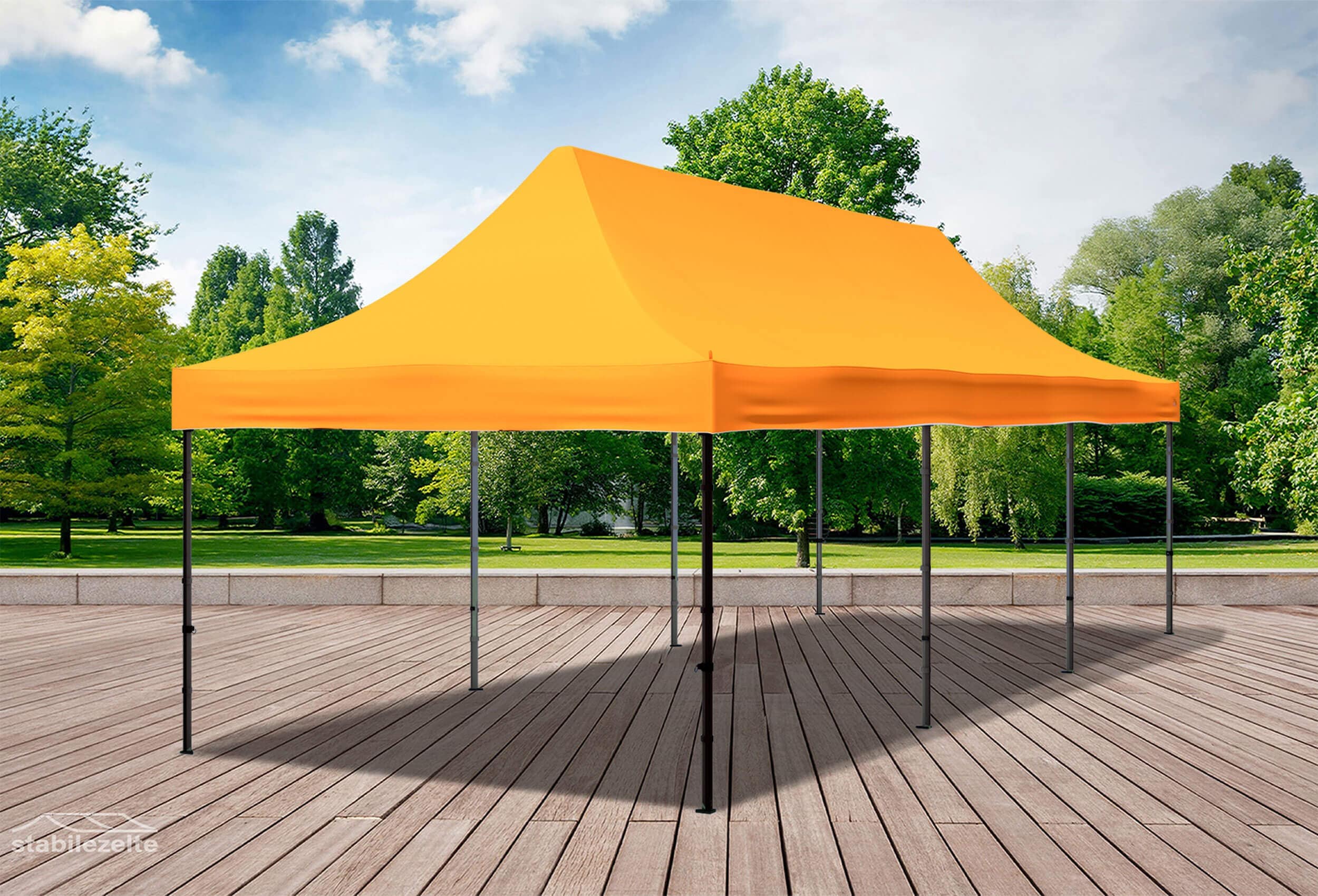 3x9 m Folding Tent Roof Tarpaulin Orange