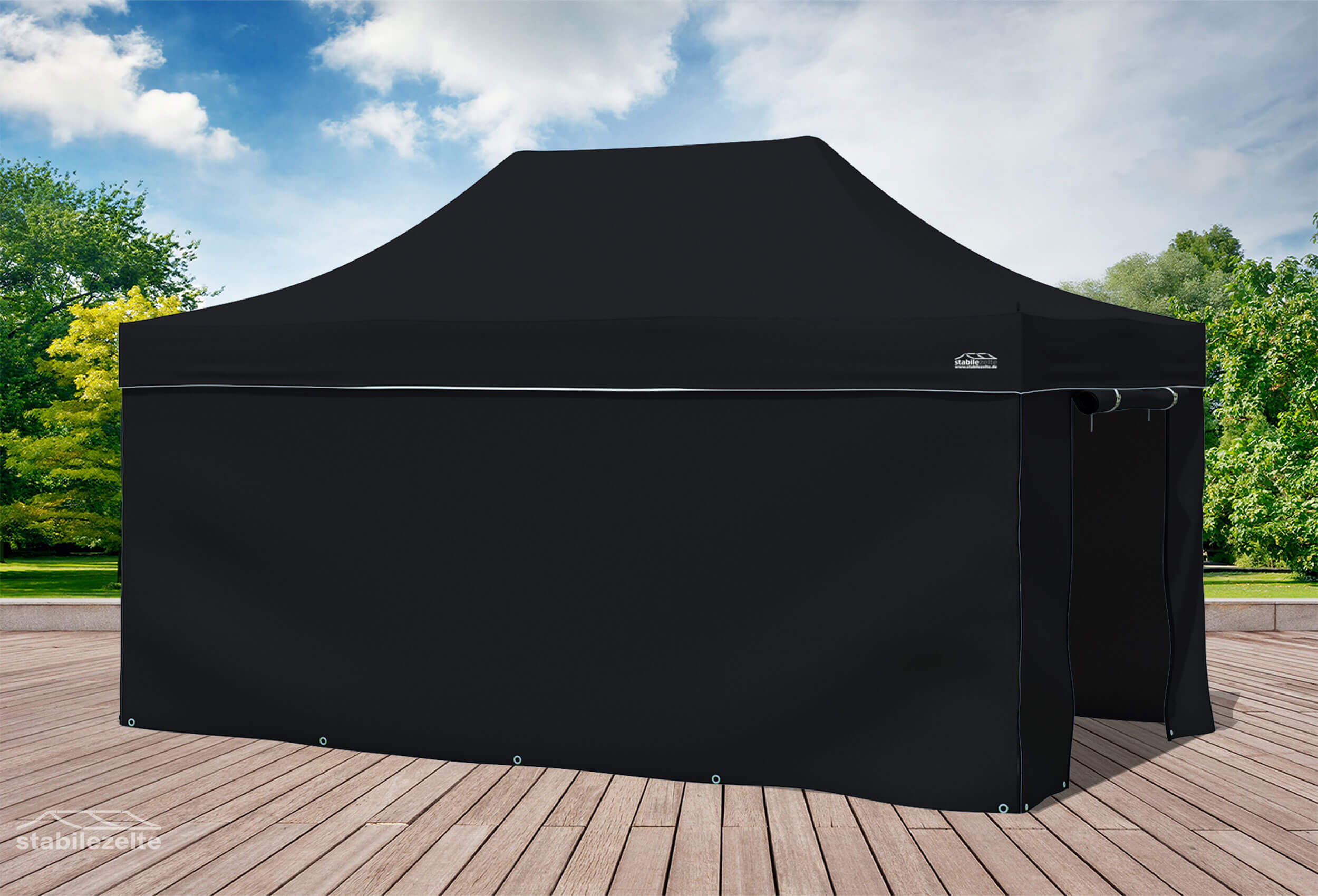 3x4.5 m Pop Up Gazebo, Black