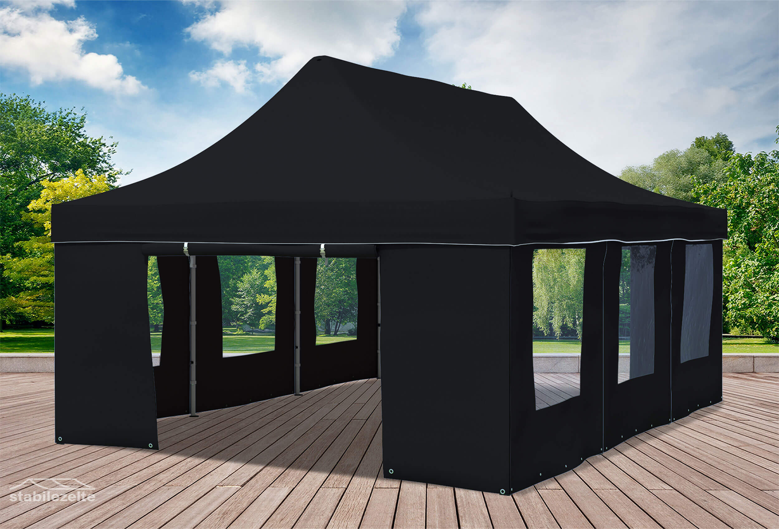 4x6 m Pop Up Gazebo, Black