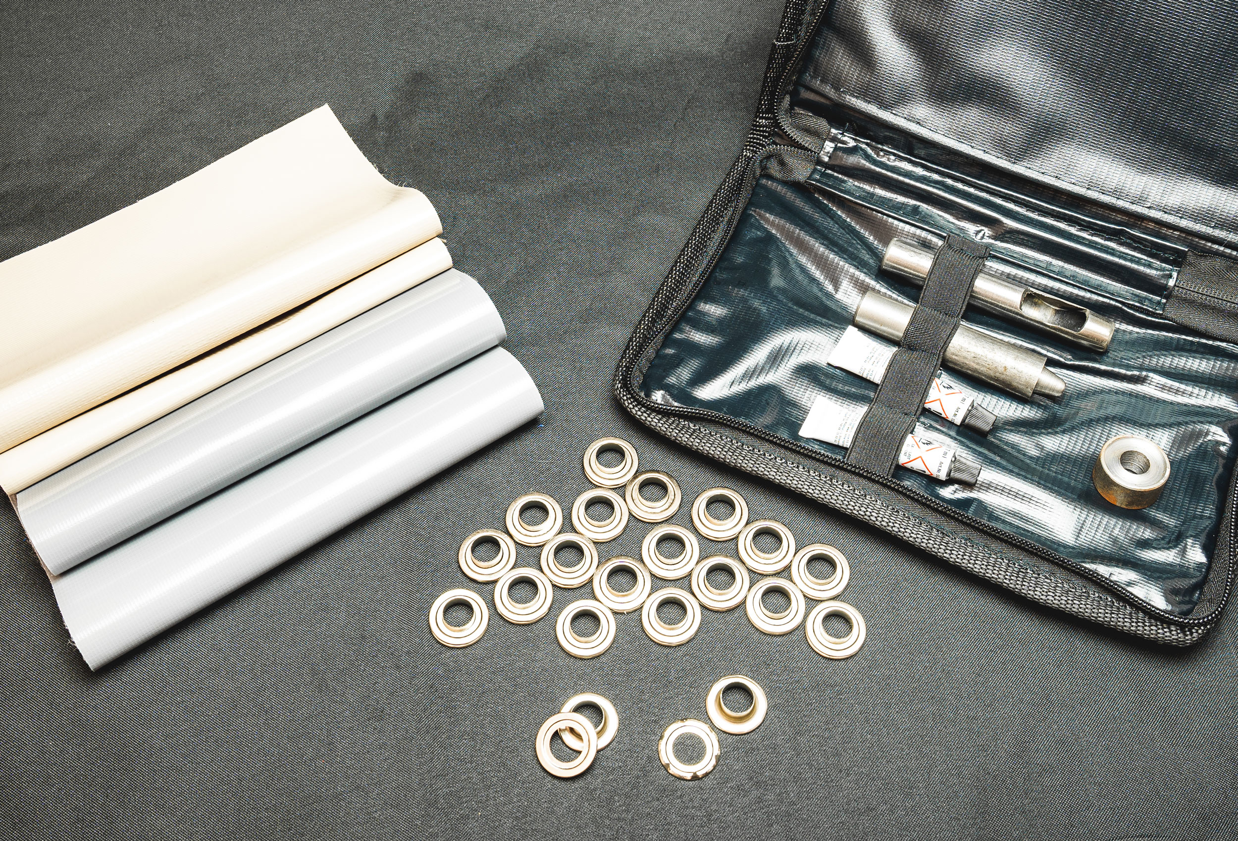 Repair Kit for PVC Tents, Grey Brown