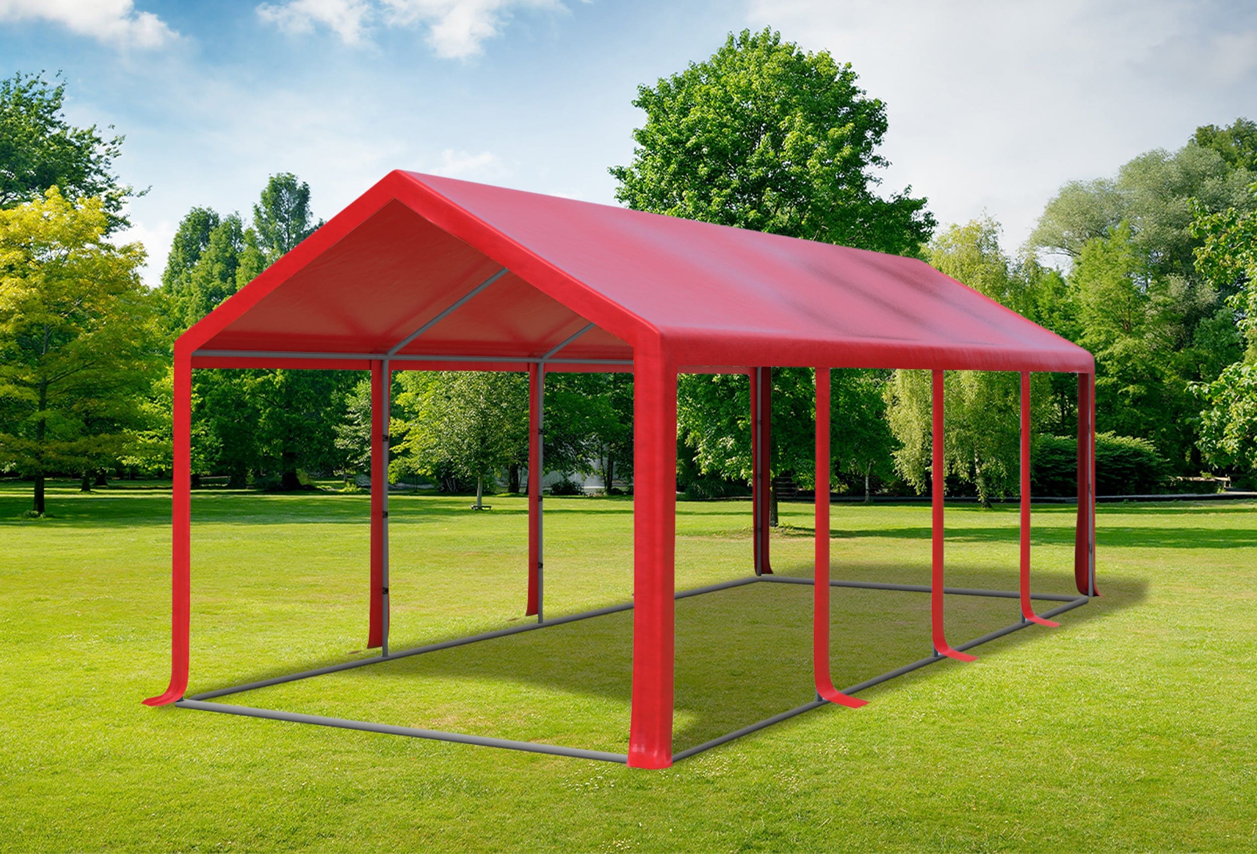 3x8 m Party tent / Marquee, PVC Red