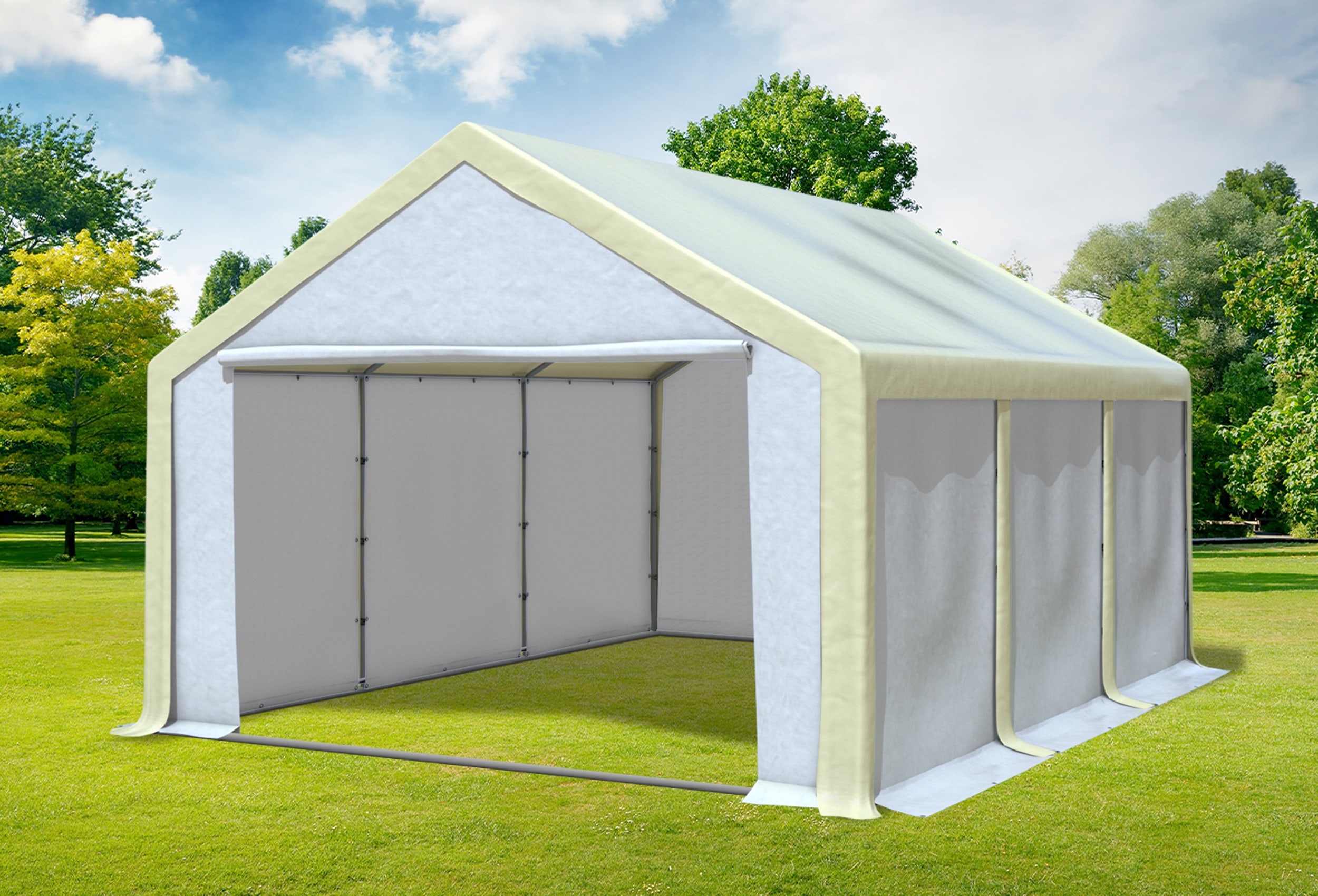 4x6 m Party tent / Marquee, PVC Beige White