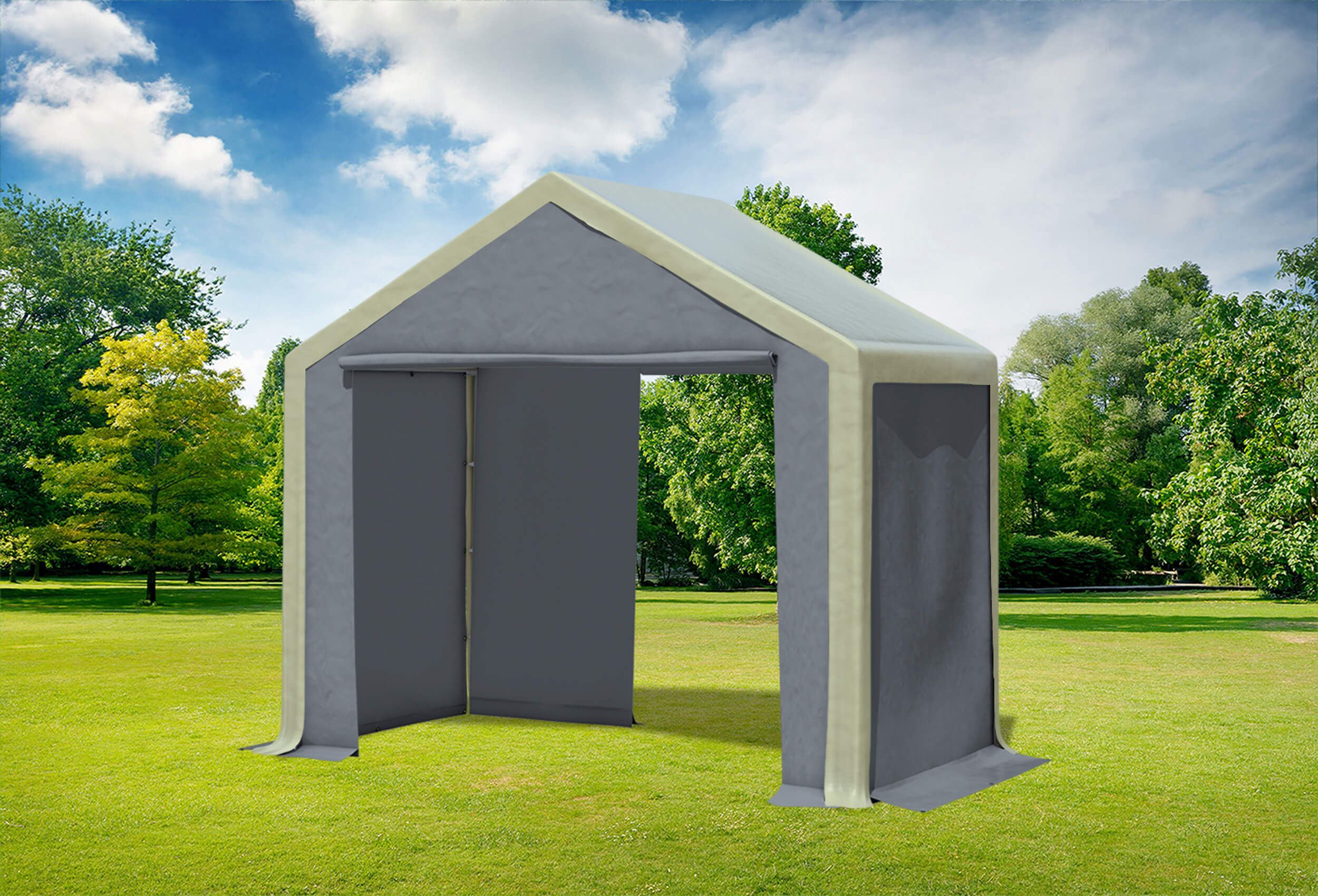 3x2 m Party tent / Marquee, PVC Brown Grey