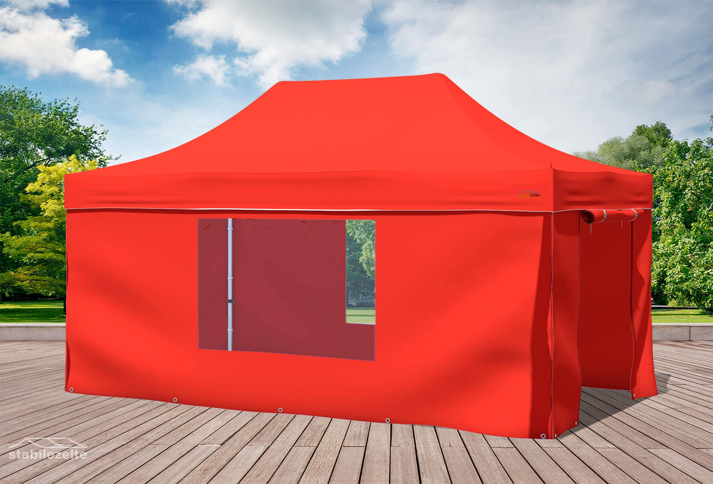 3x4.5 m Pop Up Gazebo, Red