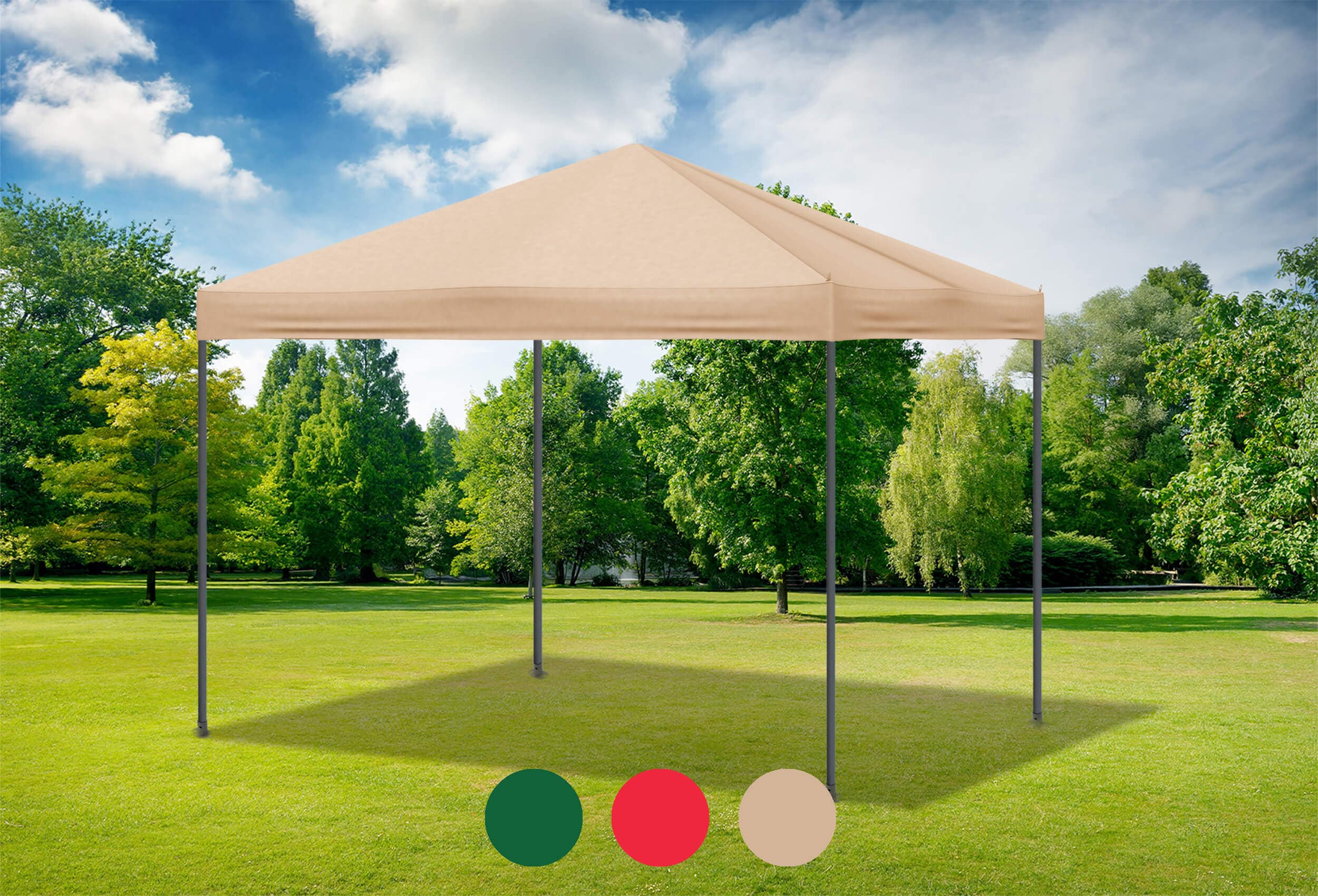 3x3 m Roof Tarpaulin Sahara PVC Brown