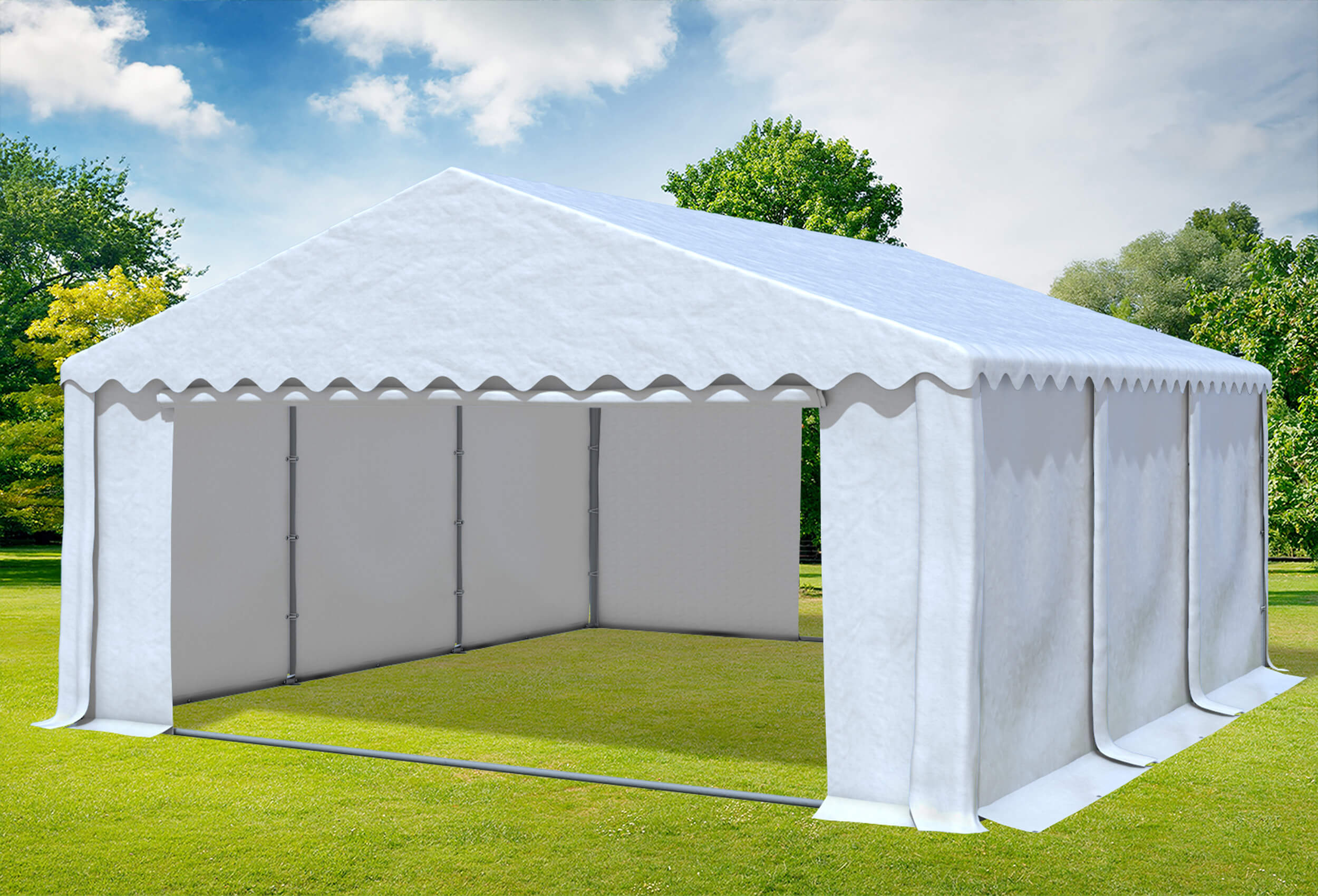 5x6 m Party tent / Marquee, PVC White
