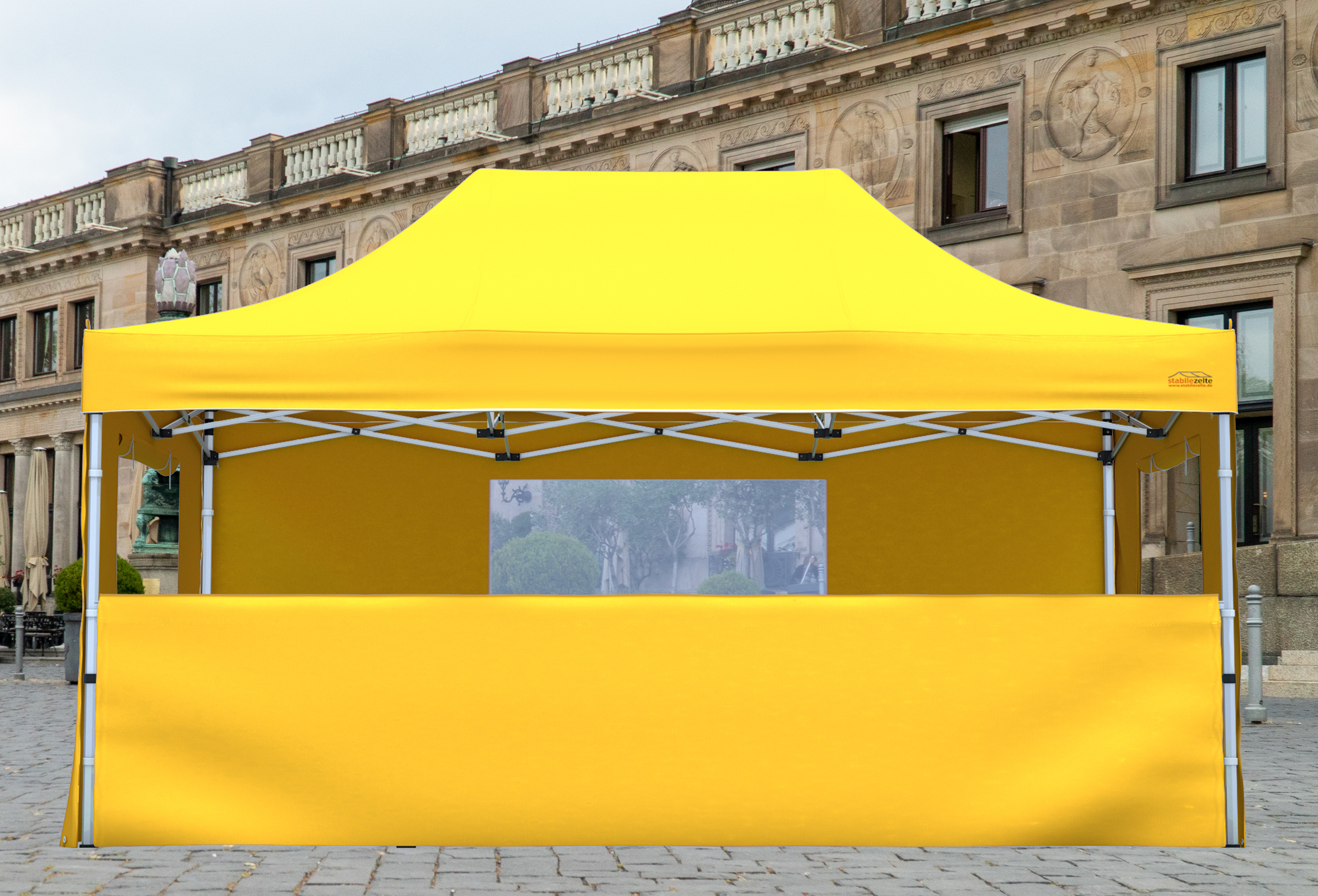 Folding tent half-wall SET 4 metres PROFESSIONAL YELLOW