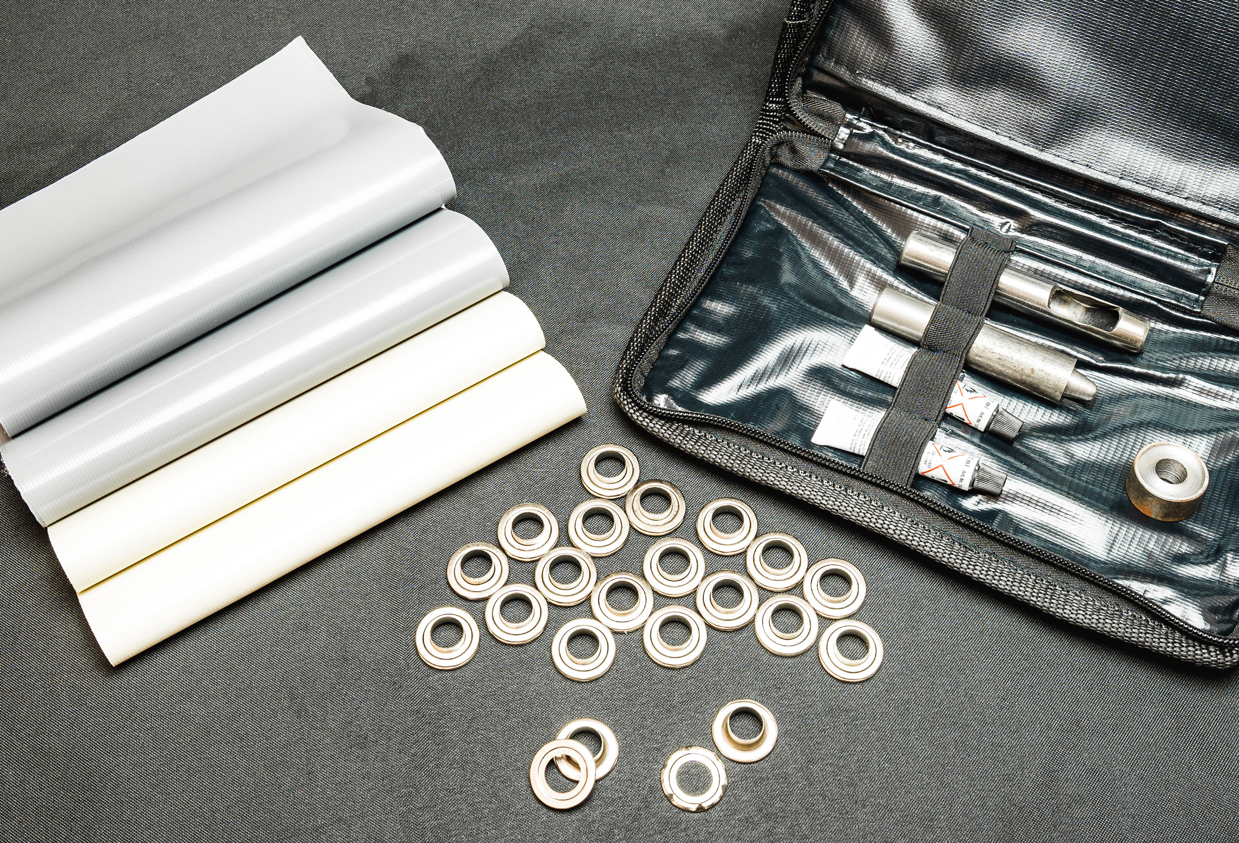 Repair Kit for PVC Tents, Beige Grey