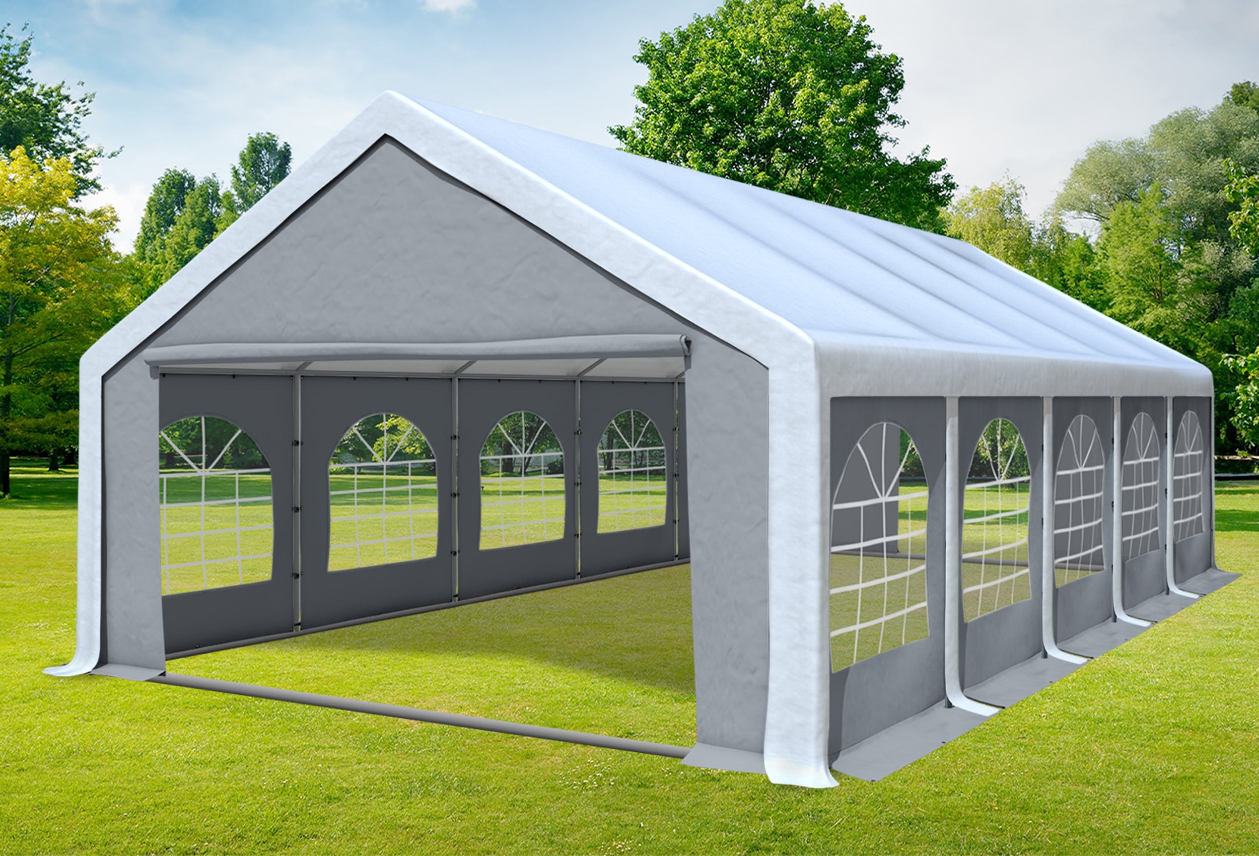 5x10 m Party tent / Marquee, PVC White Grey
