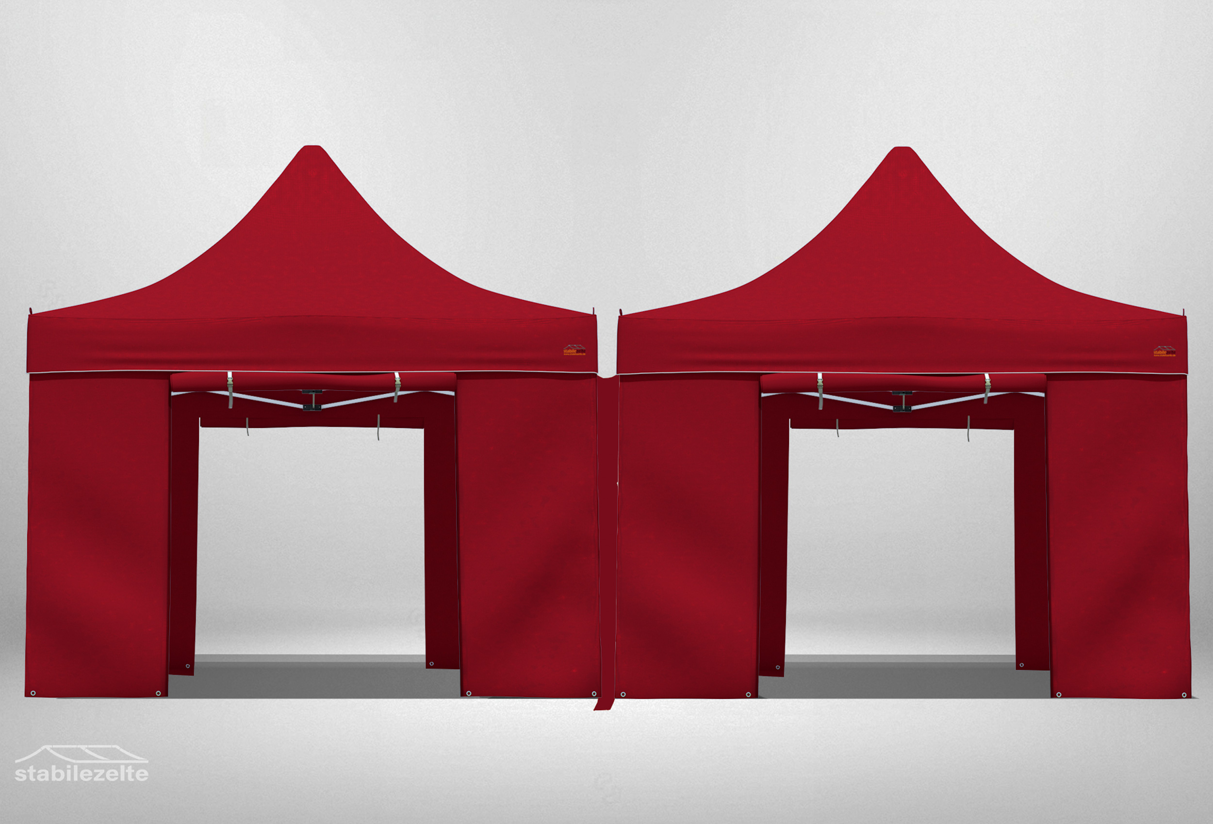 Folding tent rain gutter SET 6 metres PROFESSIONAL BORDEAUX