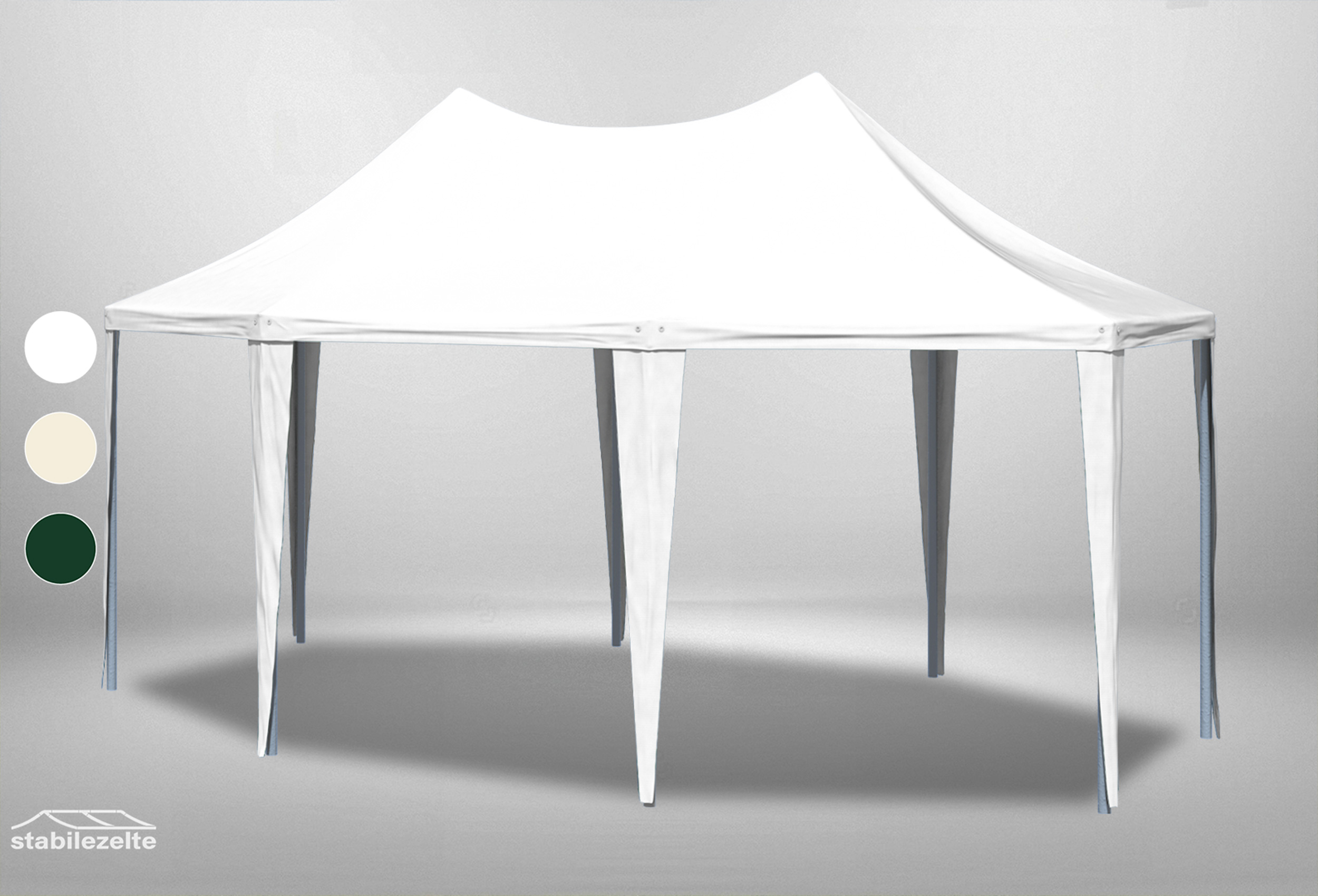 4x5.5 m Roof Tarpaulin Arabica PVC incl. Accessories White