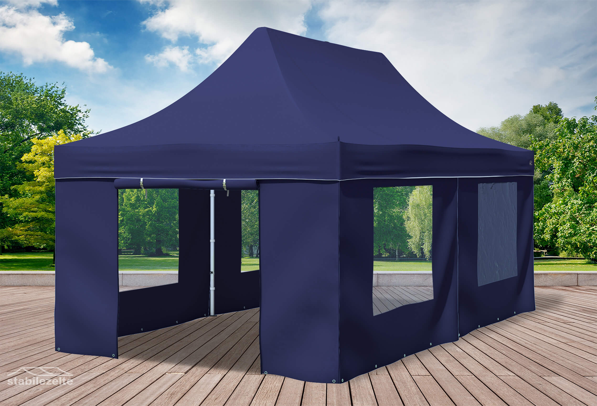3x6 m Pop Up Gazebo, Blue