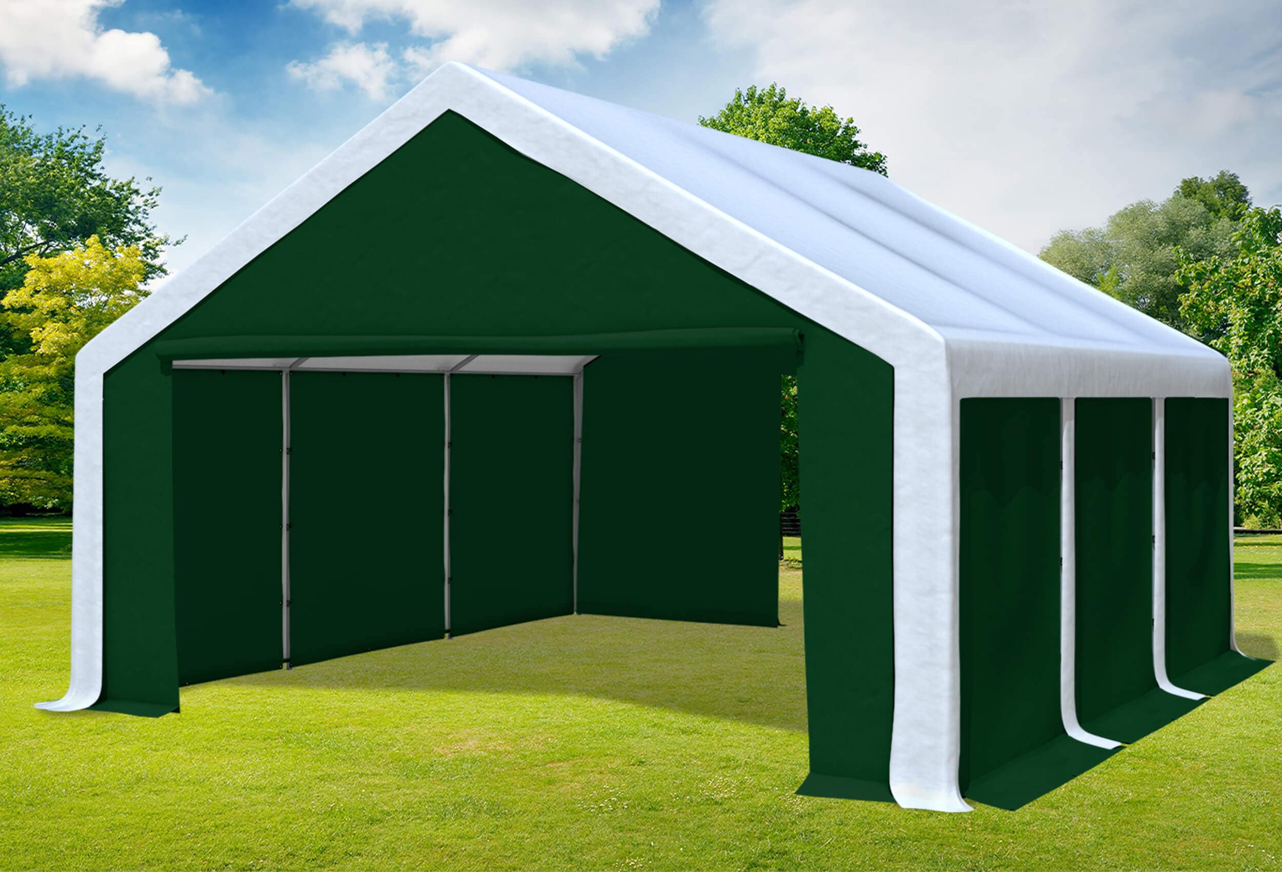 5x6 m Party tent / Marquee, PVC White Green