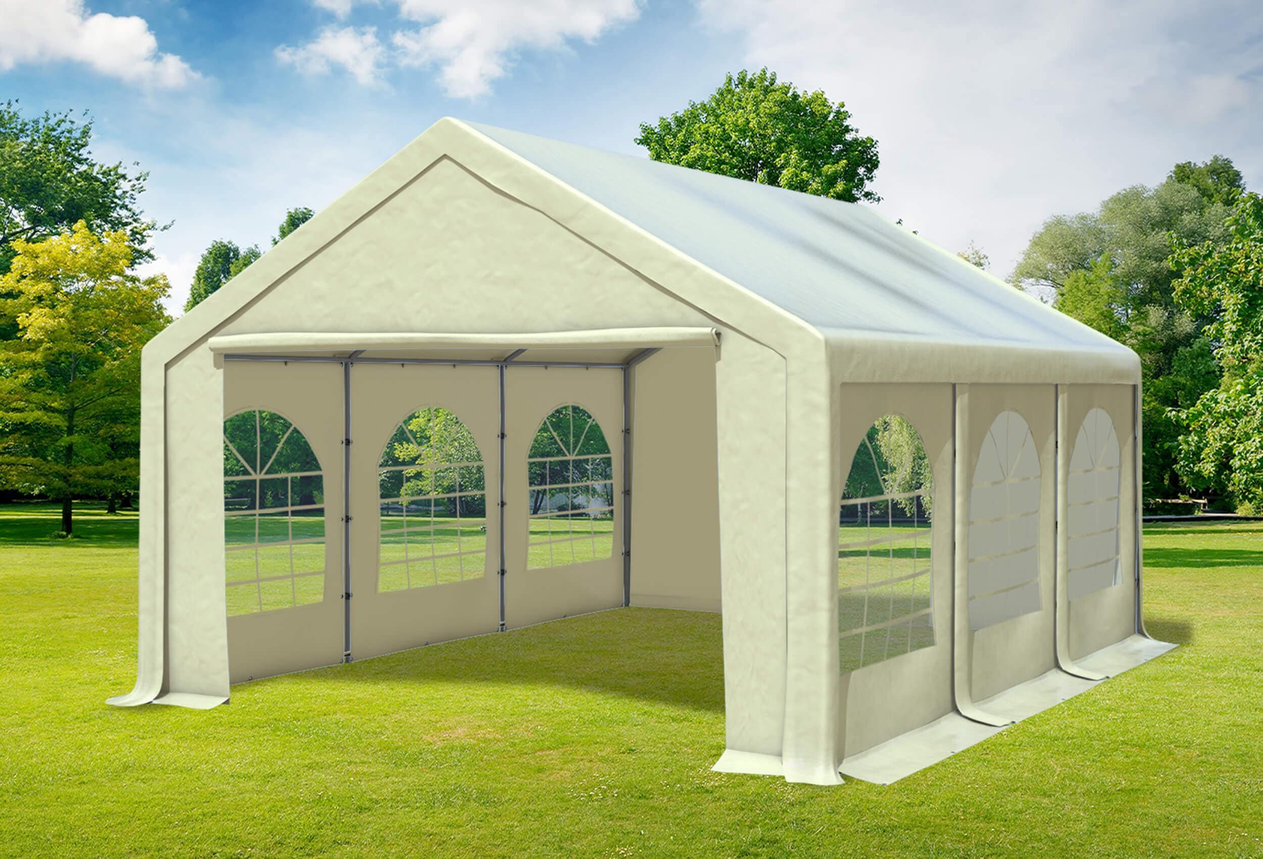 4x6 m Party tent / Marquee, PVC Beige