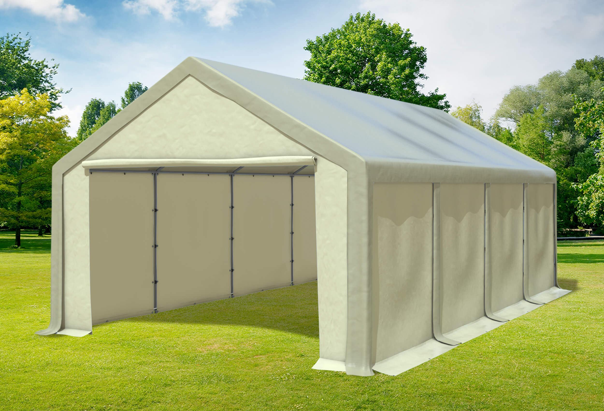 4x8 m Party tent / Marquee, PVC Brown Beige