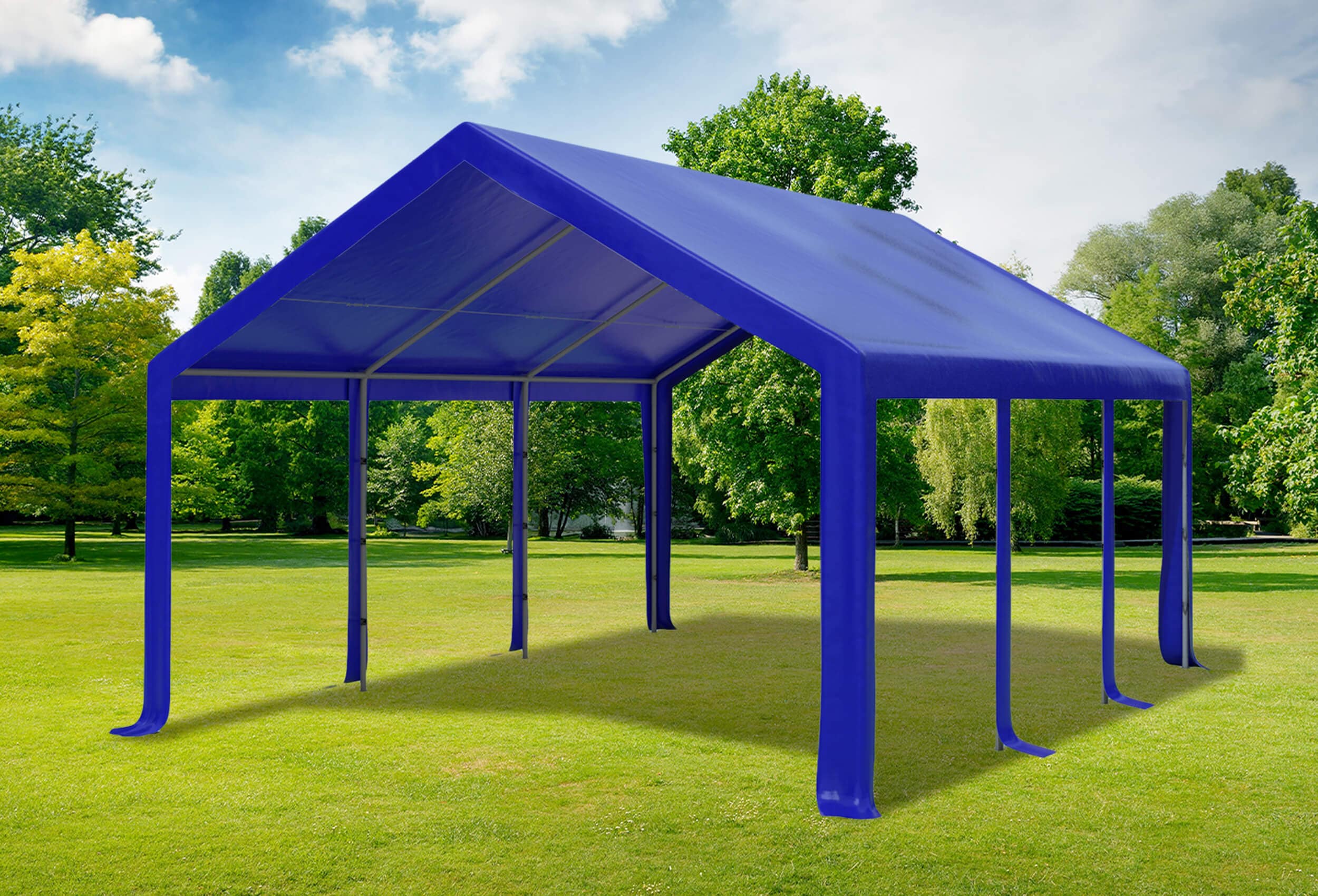 4x6 m PVC Roof Tarpaulin incl. Accessories Blue