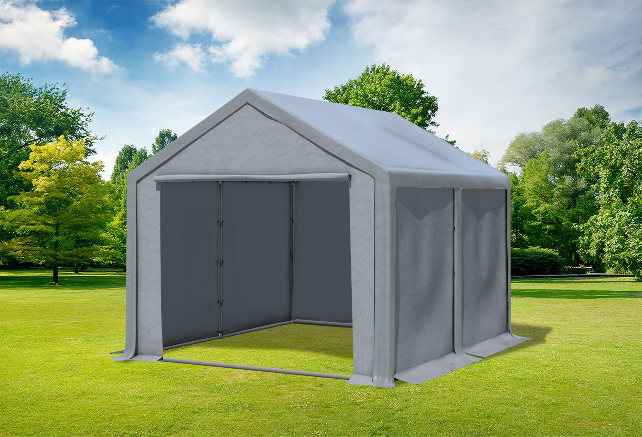 3x4 m Party tent / Marquee, PVC Grey