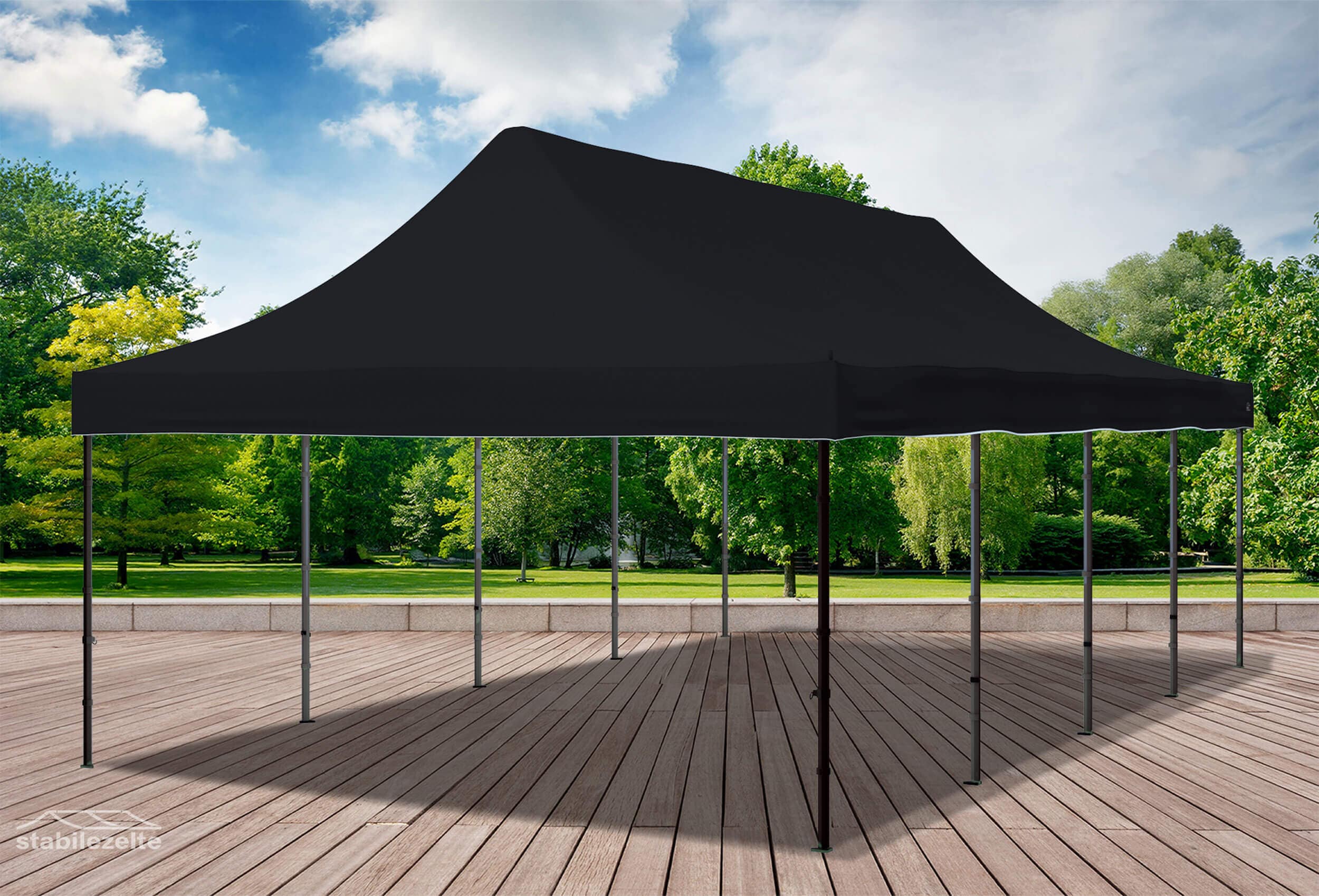 4x8 m Folding Tent Roof Tarpaulin Black