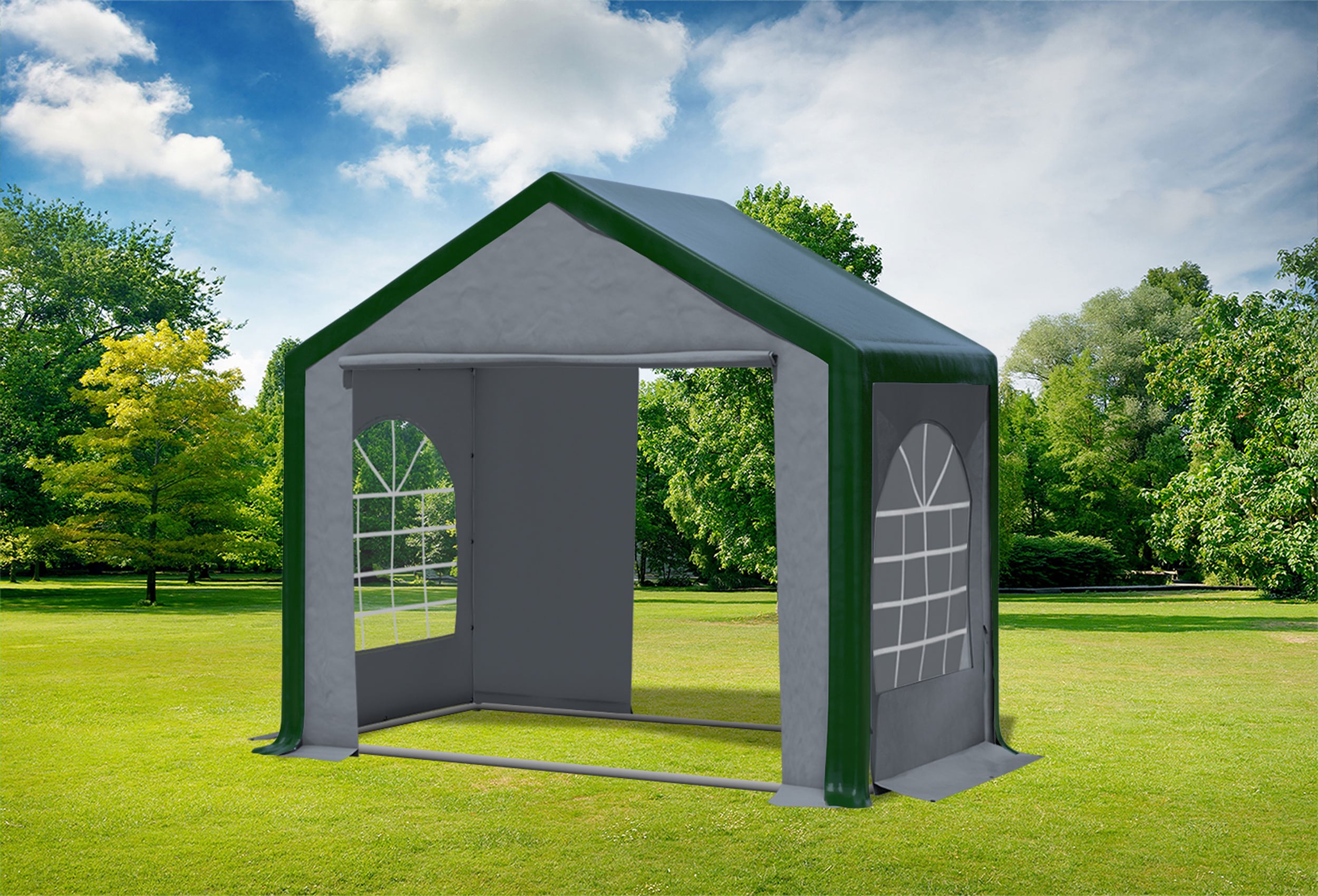 3x2 m Party tent / Marquee, PVC Green Grey