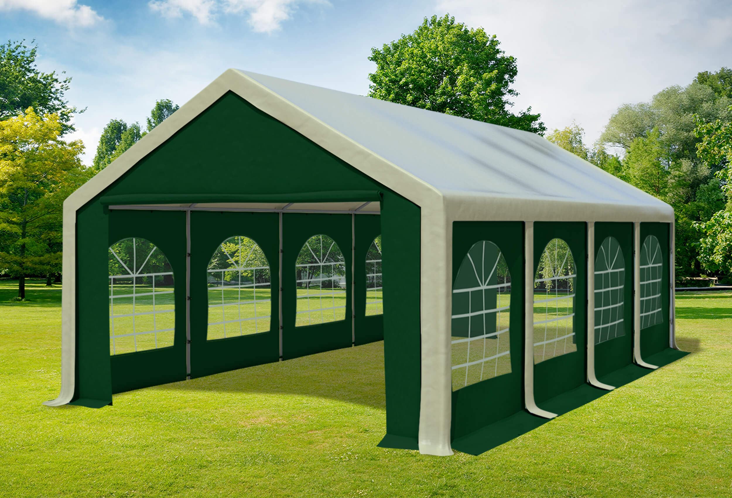 4x8 m Party tent / Marquee, PVC Brown Green