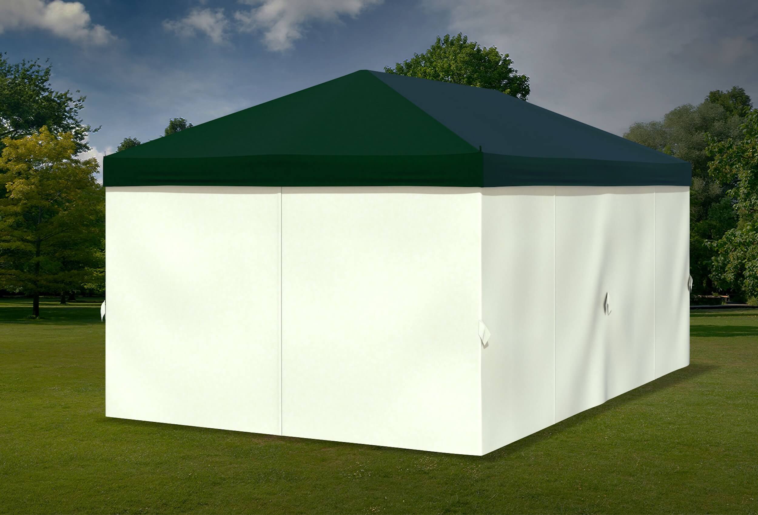 Seitenteile für einen Gartenpavillon Sahara 3 x 6m in geschlossenem Zustand