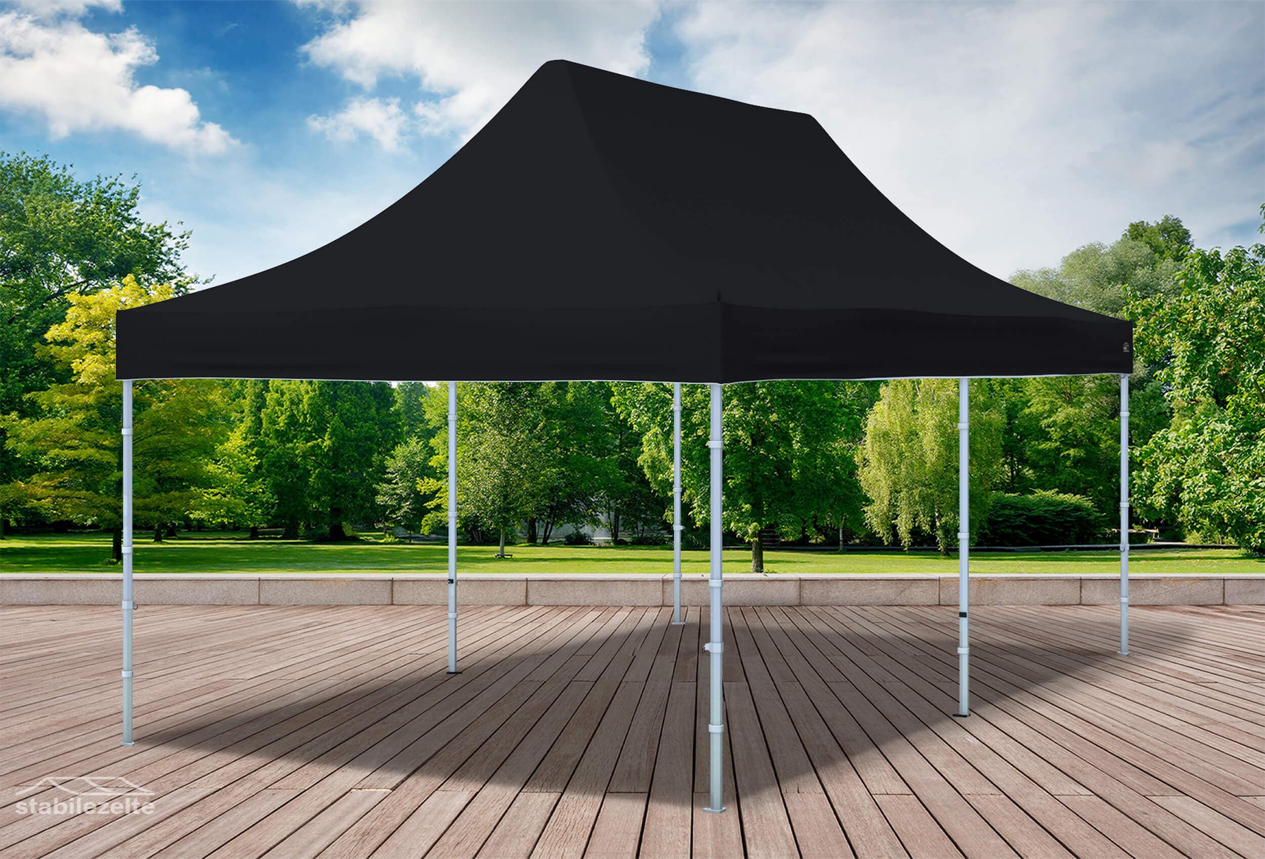 3x6 m Pop Up Gazebo, Black