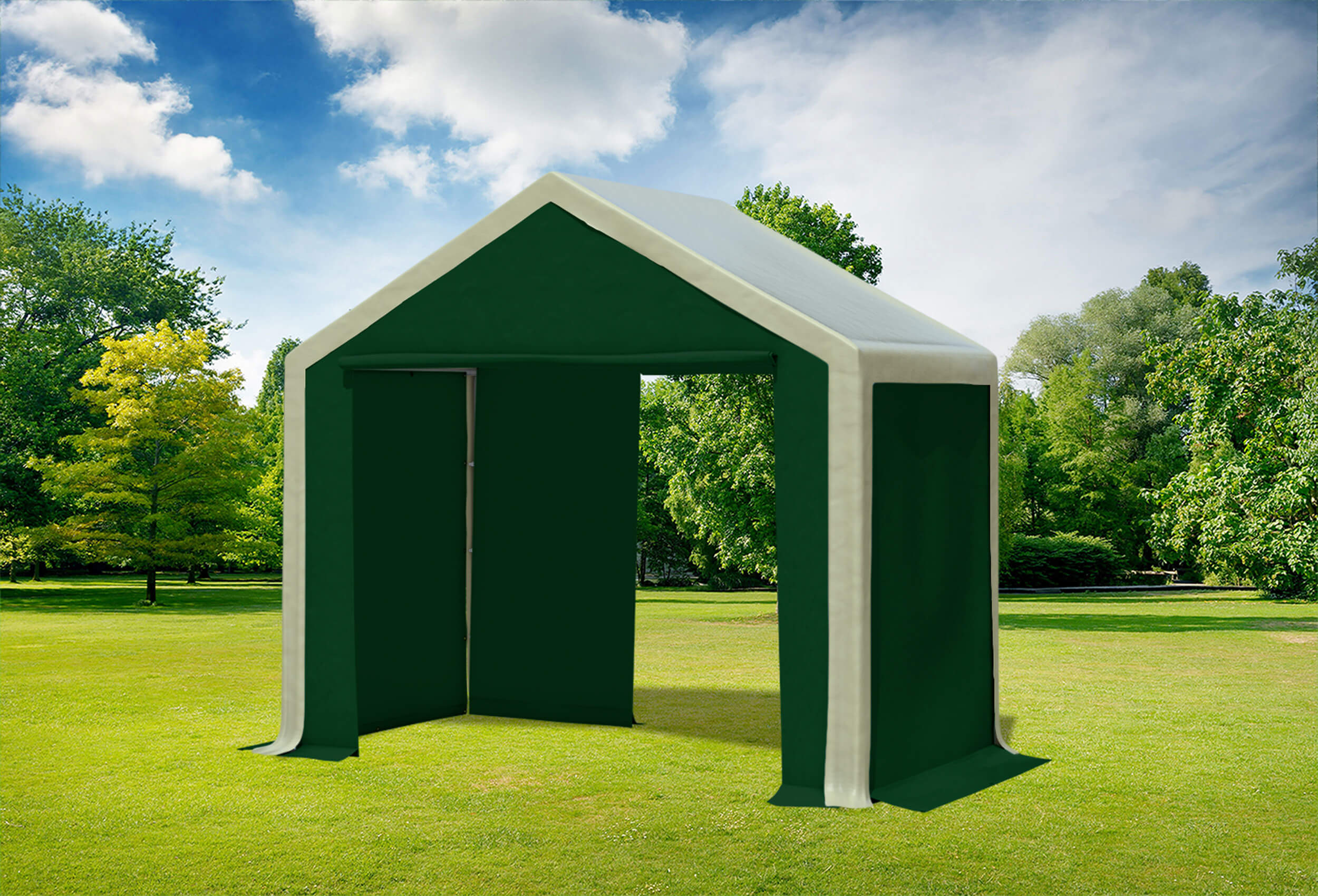 3x2 m Party tent / Marquee, PVC Brown Green